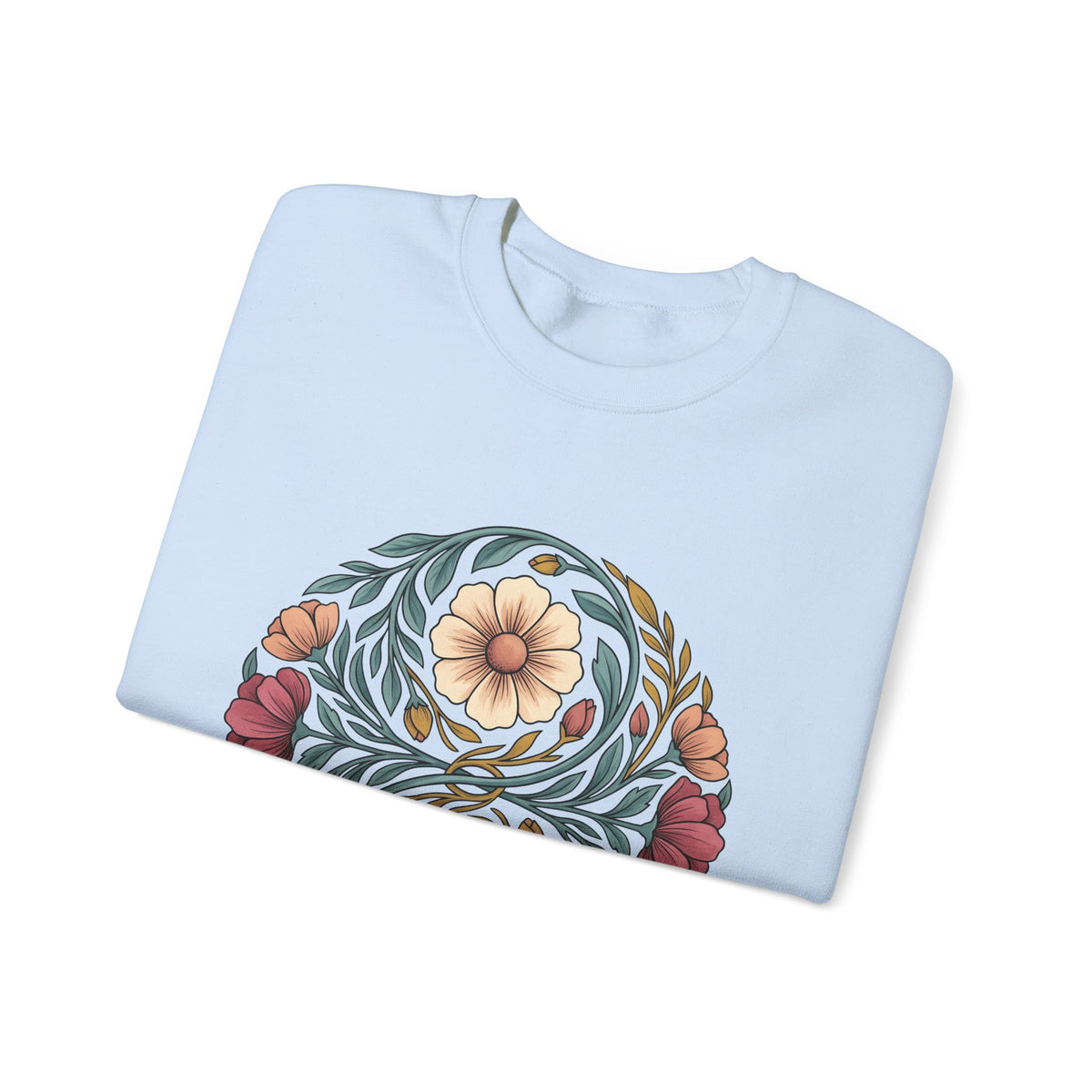 Floral Mandala Sweatshirt St. Valentine's Day Botanical Gift Women Boho Sweatshirt Mandala Sweatshirt Valentine Fan Hippie Sweatshirt Floral Graphic Vintage