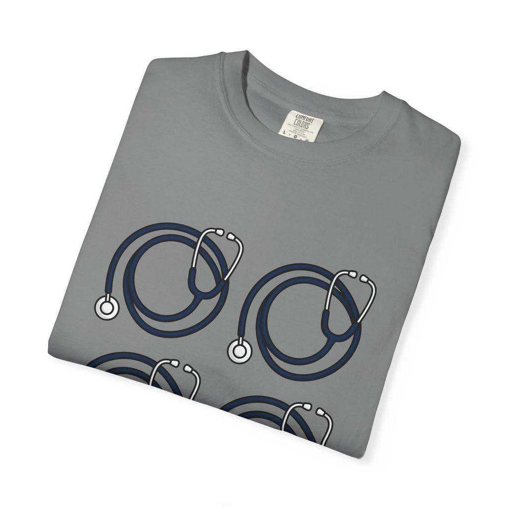 Stethoscope Print T-Shirt Nurses Medical Gift Women Simple T-Shirt Medical Device T-Shirt Nurse Practitioner Enthusiast Minimalist T-Shirt Clinical