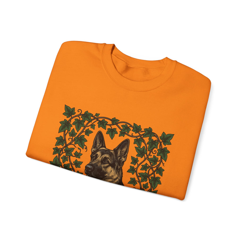 German Shepherd Dog Sweatshirt Dog Outdoors Gift Women Realistic Sweatshirt Alsatian Sweatshirt Dog Fan Shepherd Graphic Sweatshirt Retro Vine Sweatshirt