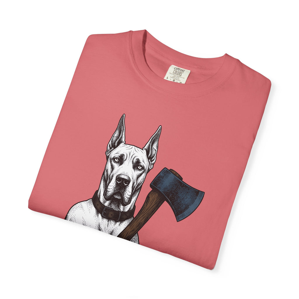 Dane Dog T-Shirt Dog Funny Gift Women Retro T-Shirt Great Dane T-Shirt Dog Fan Hound T-Shirt Humor Graphic Sketch Hatchet T-Shirt