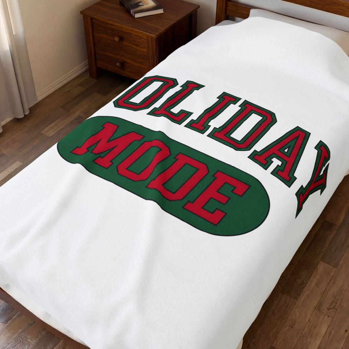 Bold College Font Holiday Christmas Decor Gift Merry Typography Christmas Fan Festive Christmas Blanket