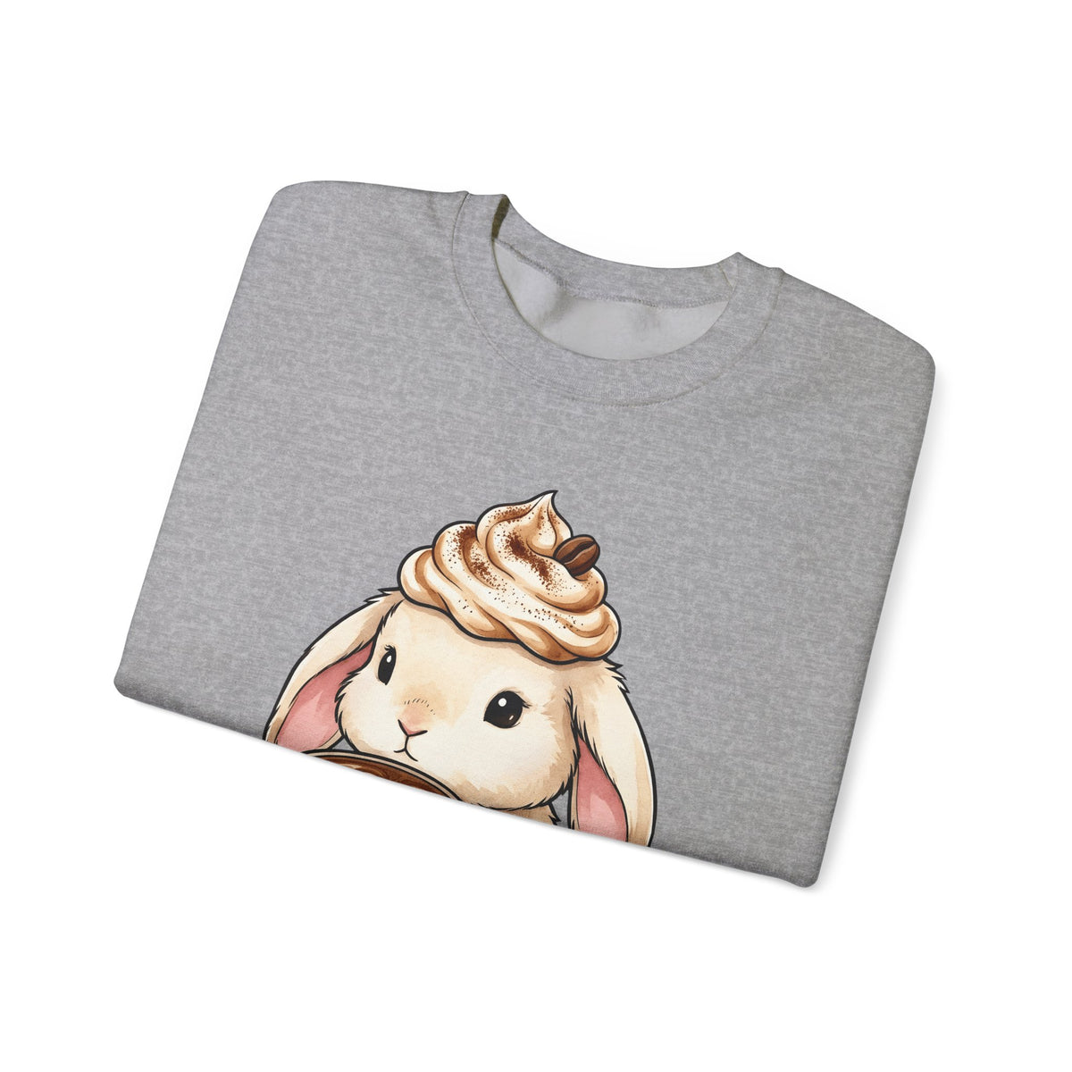 Bunny Espresso Sweatshirt Coffee Wildlife Gift Women Adorable Sweatshirt Rabbit Coffee Sweatshirt Coffee Fan Animal Graphic Sweatshirt Painterly Froth Sweatshirt