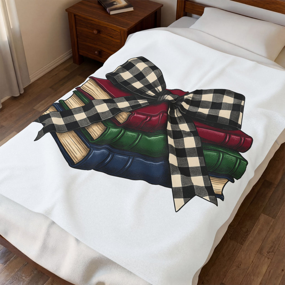 Stacked Textbooks Blanket Teachers Education Gift Women Rustic Blanket Stacks Blanket Educator Enthusiast Vintage Blanket Learning Graphic Outline