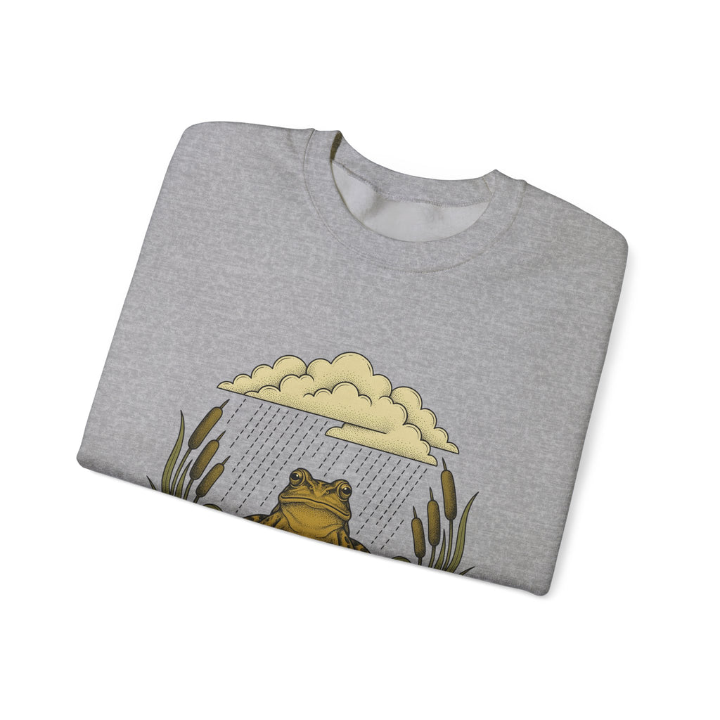 Frog Drawing Sweatshirt Boho Chic Flora Gift Women Garden Sweatshirt Toad Sweatshirt Bohemian Fan Botanical Sweatshirt Floral Graphic Classic Pond Flower