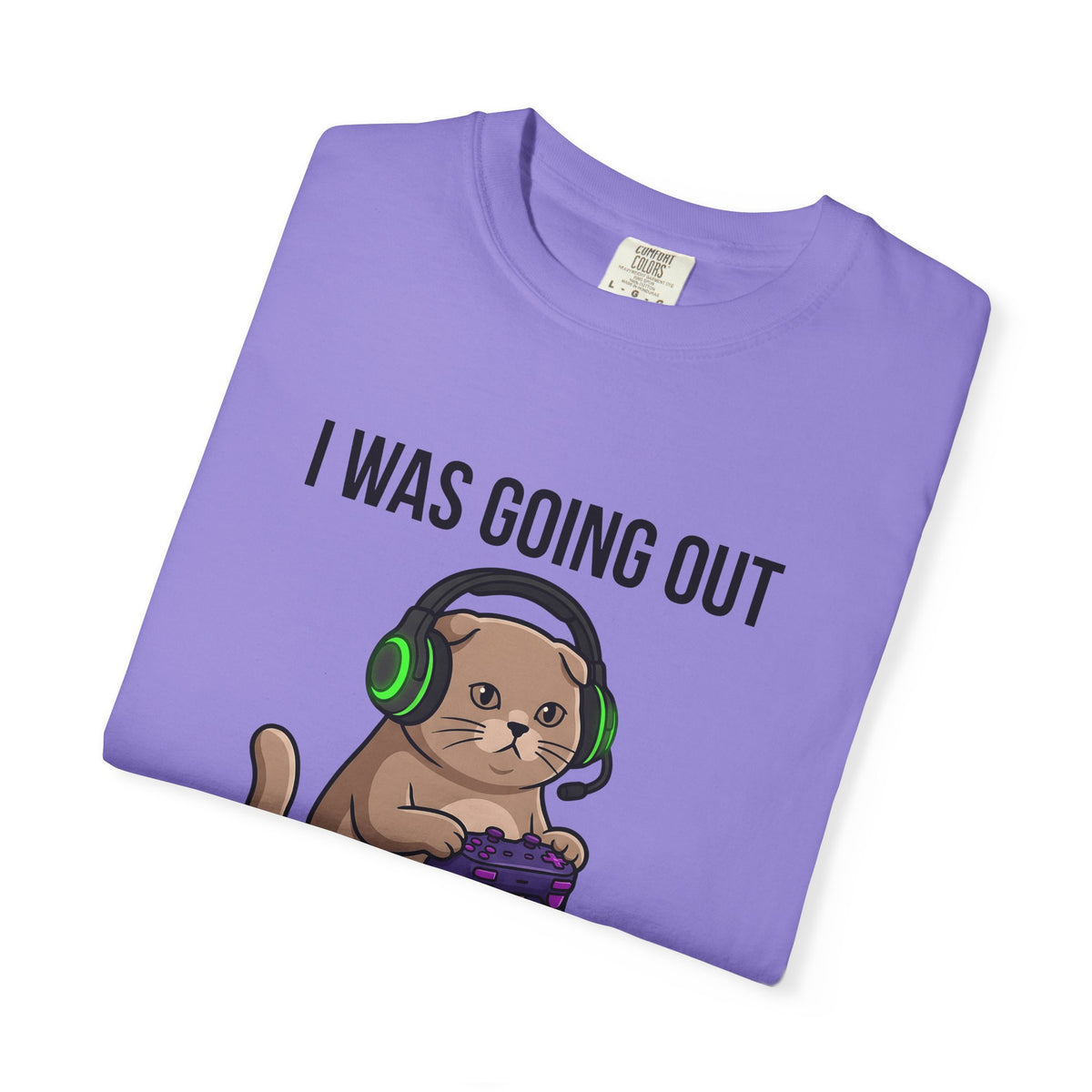 Gamer Cat T-Shirt Cat Gaming Gift Women Cartoon T-Shirt Kitty T-Shirt Feline Fan Comic T-Shirt Gamer Graphic Kawaii Headset T-Shirt