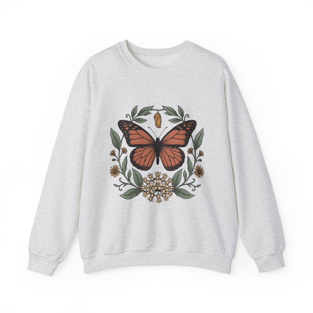Monarch Moth Butterfly Outdoors Gift Floral Moth Butterfly Fan Botanical Nature Retro Meadow Sweatshirt
