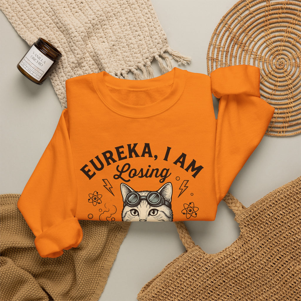 Scientist Cat Sweatshirt Cat Science Gift Women Vintage Sweatshirt Feline Sweatshirt Cat Fan Retro Sweatshirt Scientific Graphic Hand Drawn Beaker Sweatshirt