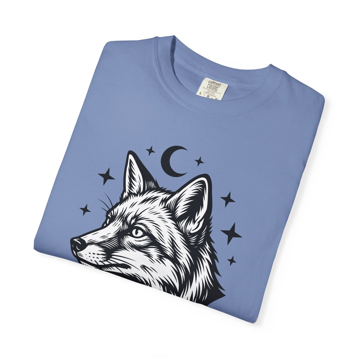 Wolf Portrait T-Shirt Boho Chic Fauna Gift Women Sketch T-Shirt Canine T-Shirt Bohemian Fan Drawing Design Graphic Creature Illustration Graphic