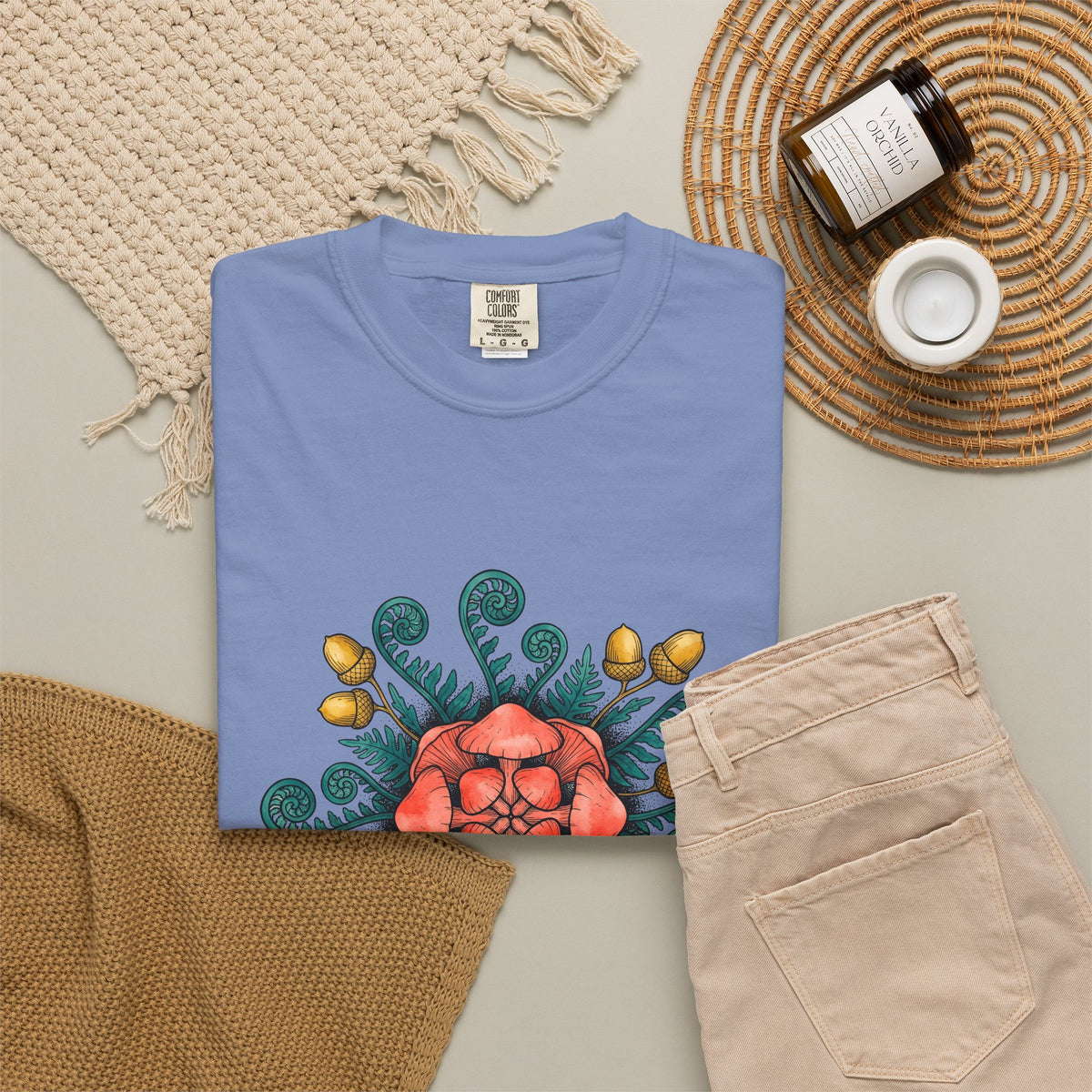 Shroom Mandala T-Shirt Boho Chic Flora Gift Women Bohemian T-Shirt Mushroom T-Shirt Hippie Fan Tribal T-Shirt Botanical Graphic Line Art Seed Pods