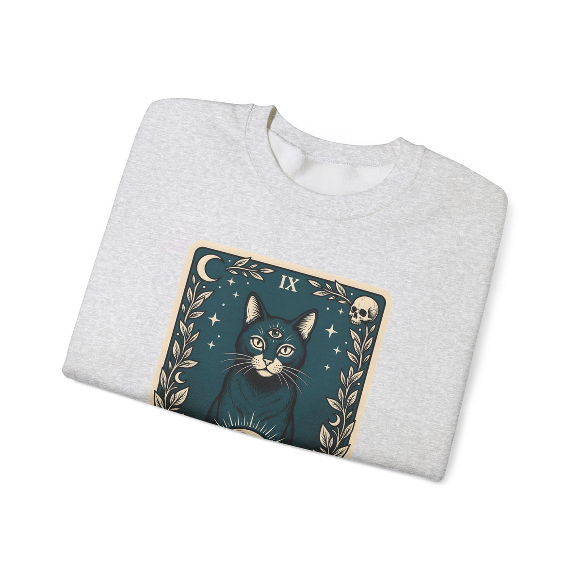 Mystic Cat Sweatshirt Boho Chic Witchcraft Gift Women Tarot Sweatshirt Kitty Sweatshirt Bohemian Fan Occult Graphic Vintage Crystal Ball Sweatshirt