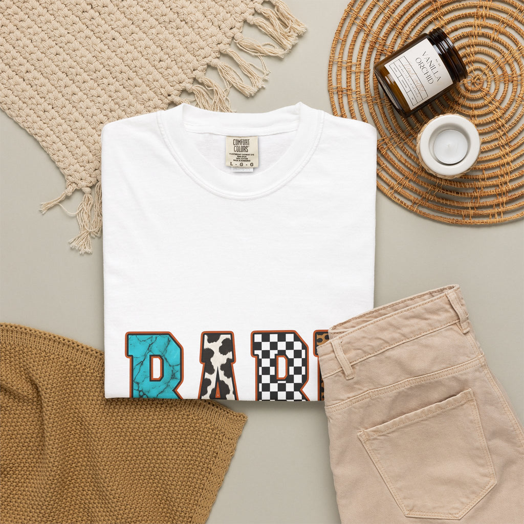 Animal Pattern Lettering T-Shirt Cowgirl Fashionable Gift Women Cowboy T-Shirt Typography T-Shirt Rodeo Fan Western T-Shirt Trendy Graphic Vintage