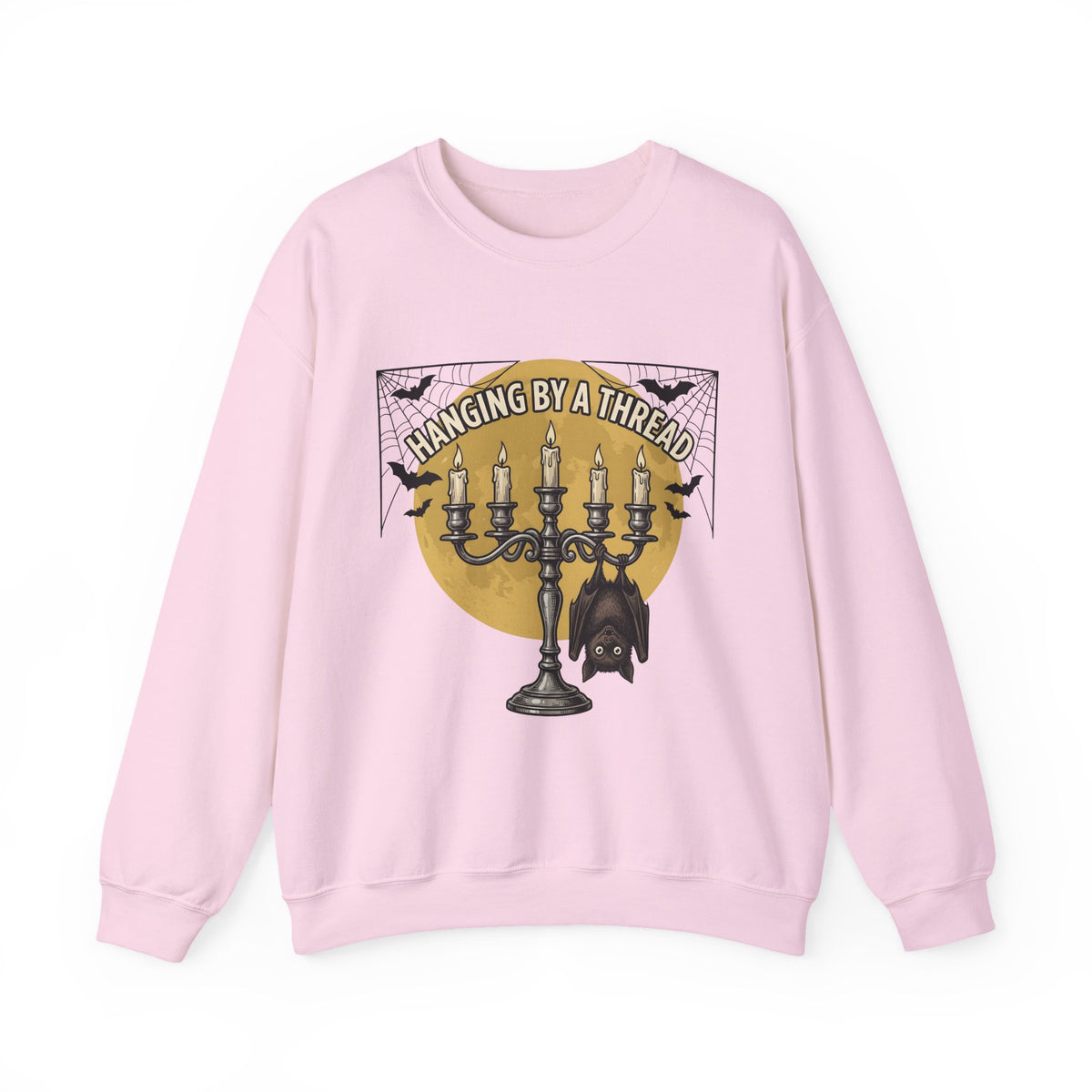 Bat Candelabra Sweatshirt Halloween Goth Gift Women Gothic Sweatshirt Candelabrum Sweatshirt Horror Fan Dark Sweatshirt Emo Graphic Vintage Spiderweb Sweatshirt