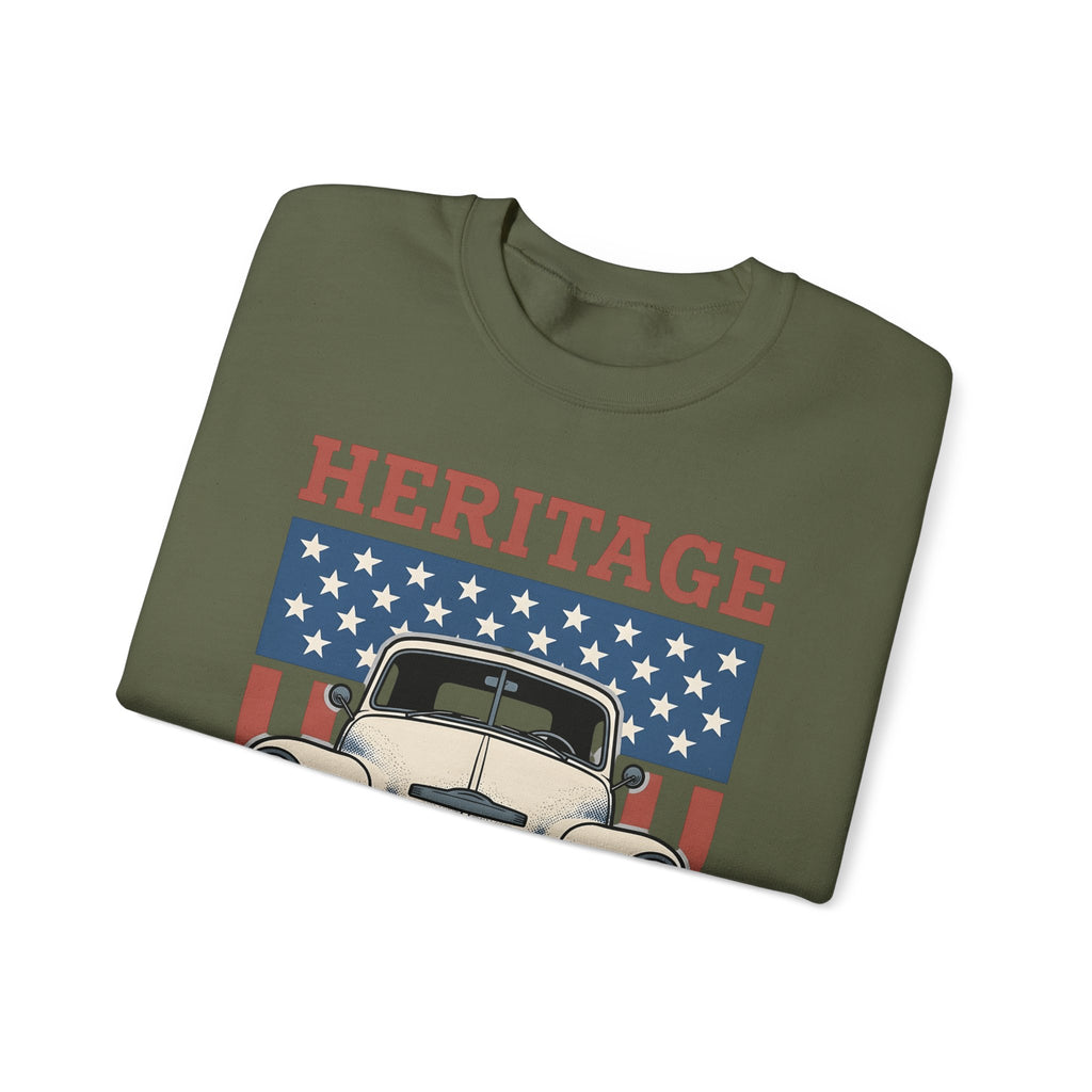 Antique Lorry Sweatshirt America Liberty Gift Women Retro Sweatshirt Truck Sweatshirt Patriot Enthusiast Vintage Sweatshirt Freedom Graphic Line Art Flag