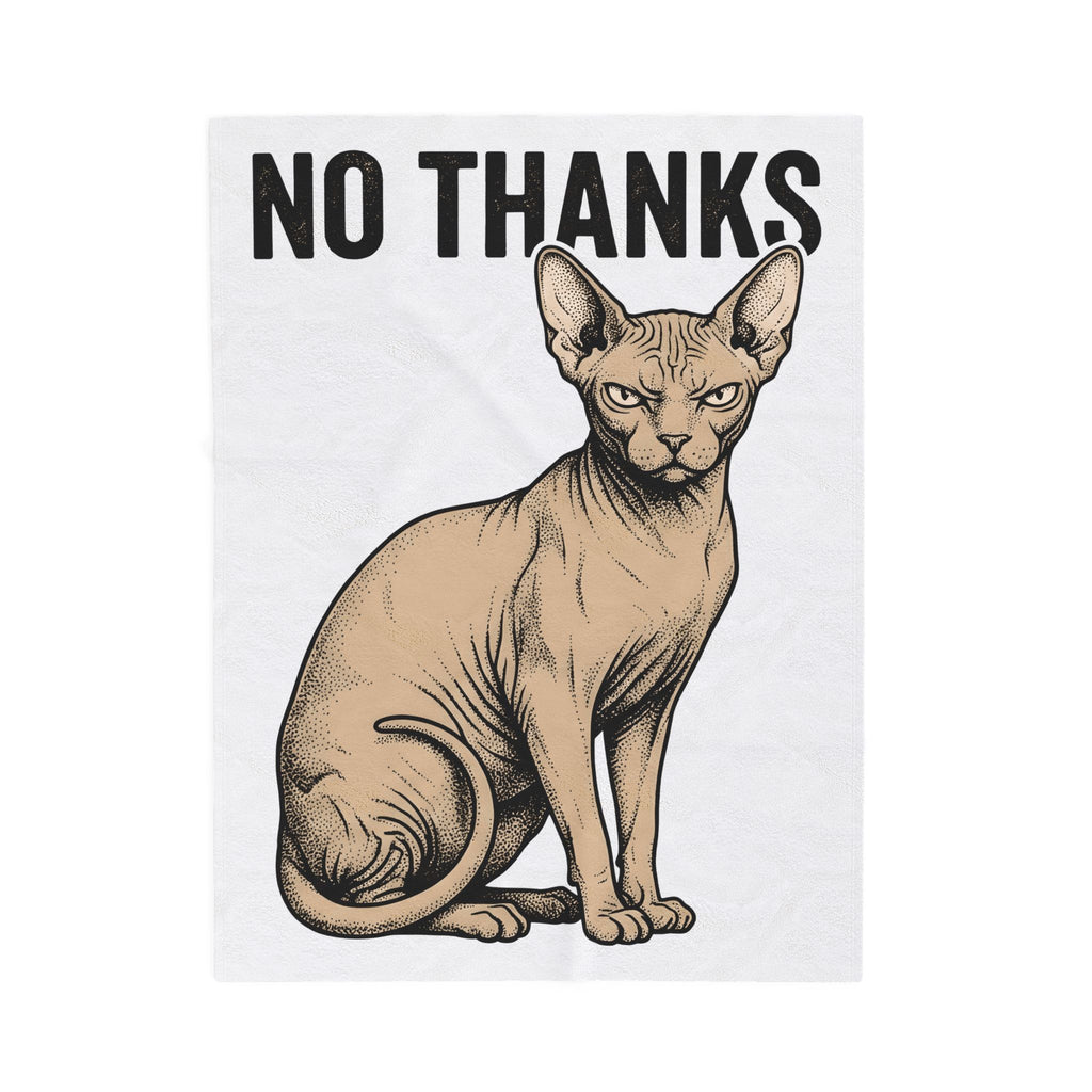 Sphynx Feline Blanket Cat Creatures Gift Women Line Art Blanket Cat Blanket Cat Fan Illustration Graphic Hand Drawn Mood Blanket