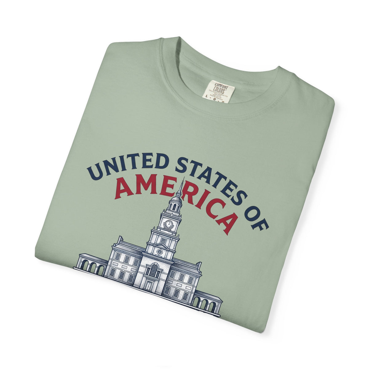 Independence Hall Art T-Shirt America Culture Gift Women Liberty T-Shirt Historic Building T-Sh