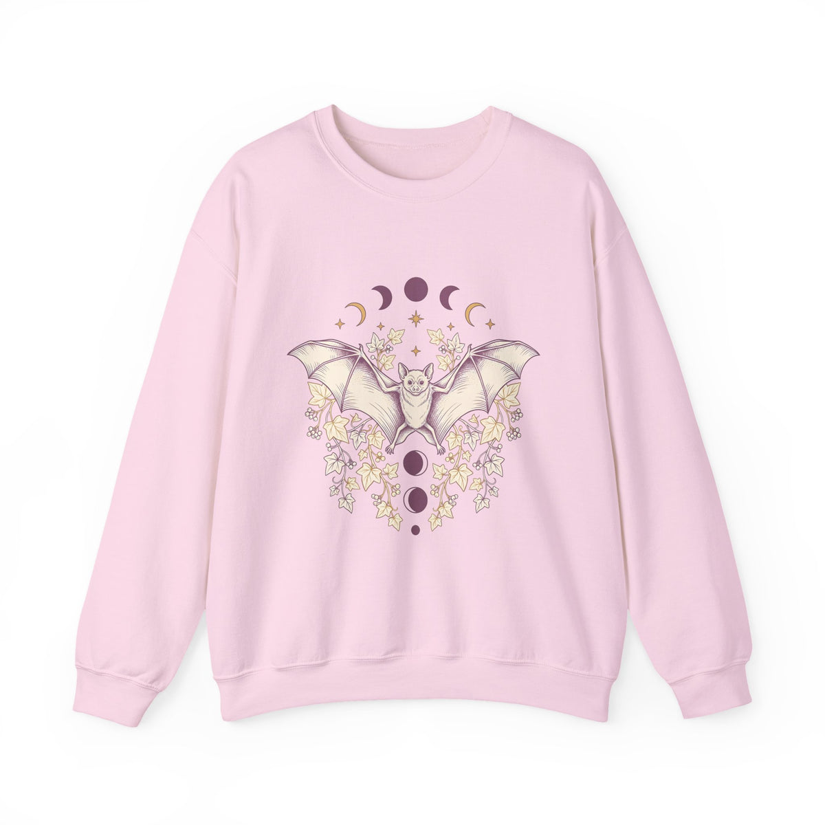 Bat Drawing Sweatshirt Cottagecore Dark Gift Women Hippie Sweatshirt Bat Sweatshirt Cottage Fan Bohemian Sweatshirt Gothic Graphic Antique Plant Sweatshirt