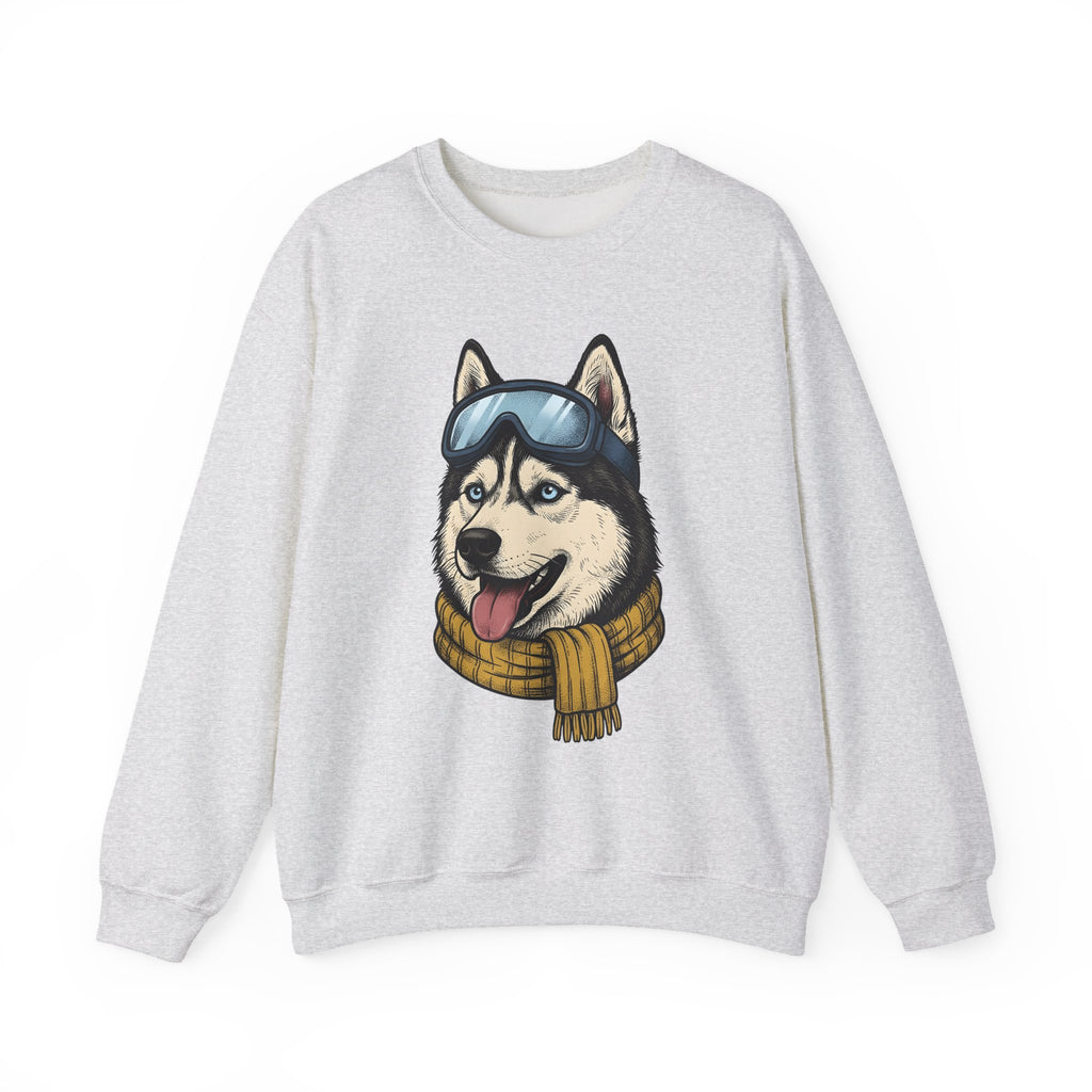 Husky Wolf Sweatshirt Dog Snow Gift Women Line Art Sweatshirt Wolfdog Sweatshirt Dog Fan Siberian Graphic Sweatshirt Hand Drawn Neckerchief Sweatshirt