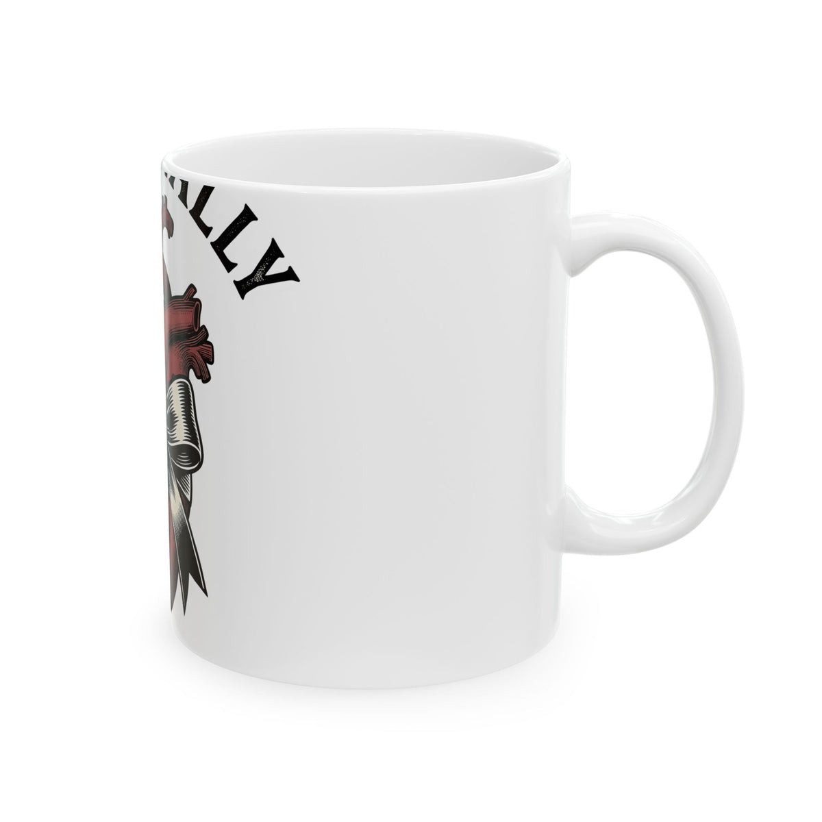 Anatomical Heart Mug Halloween Dark Humor Gift Women Gothic Mug Heart Mug Horror Fan Macabre Mug Sarcastic Graphic Vintage Bow