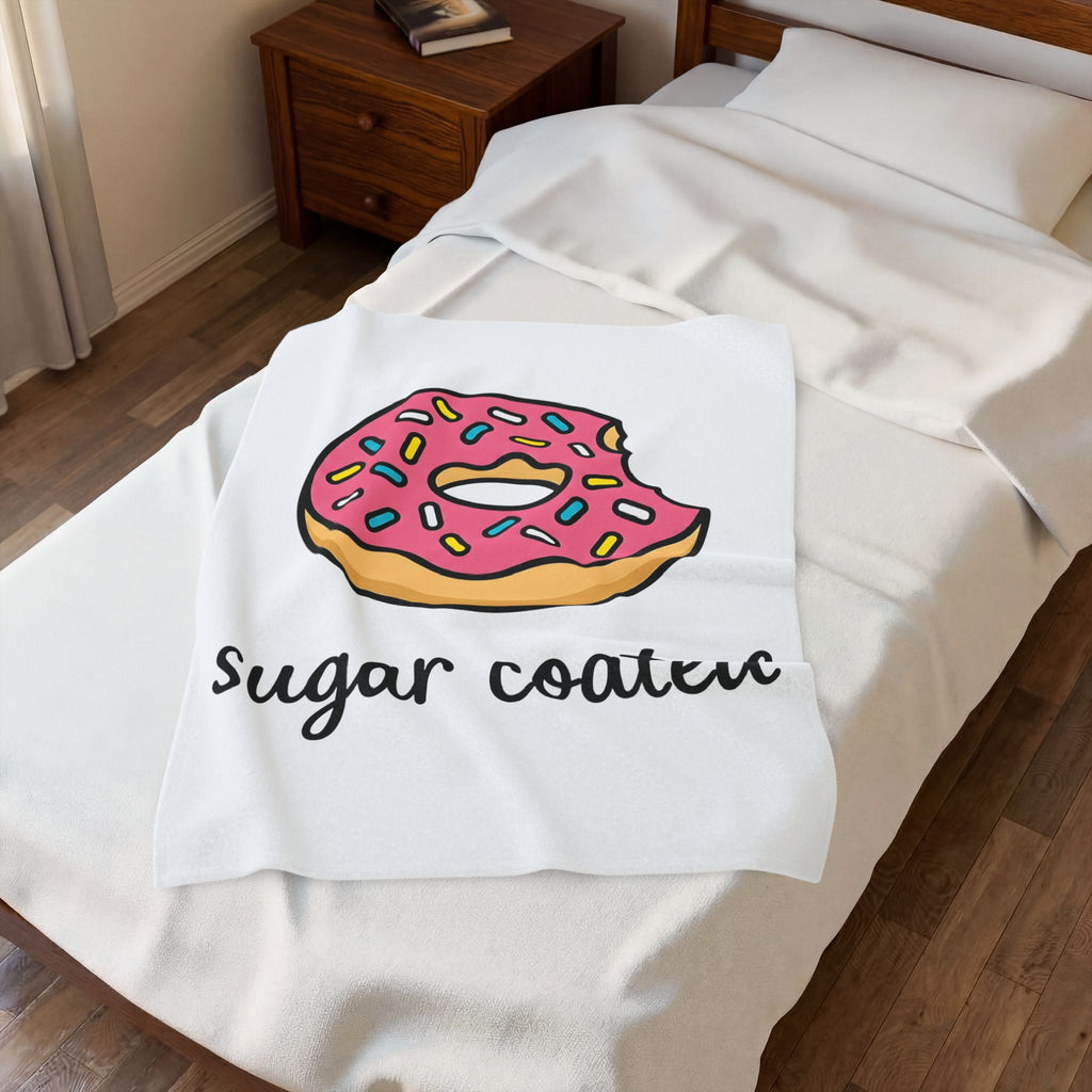Donut Drawing Blanket Desserts Cuisine Gift Women Charming Blanket Doughnut Blanket Pastry Fan Cartoon Blanket Food Graphic Animation Candy Blanket