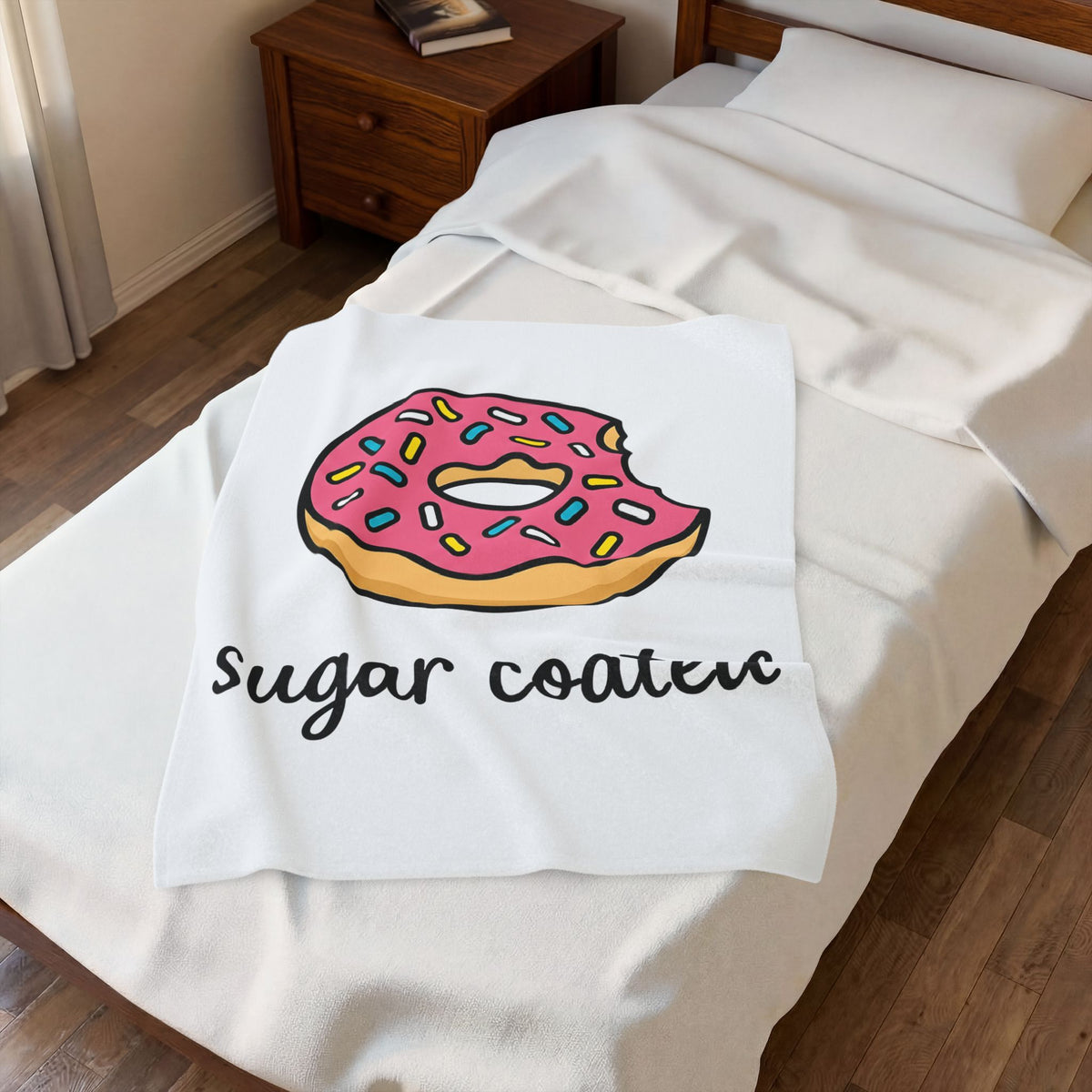 Donut Drawing Blanket Desserts Cuisine Gift Women Charming Blanket Doughnut Blanket Pastry Fan Cartoon Blanket Food Graphic Animation Candy Blanket