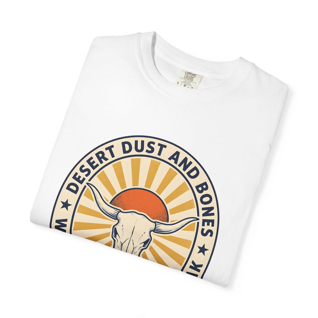 Steer Skull Cowgirl Hippie Gift Retro Bull Skull Cowboy Fan Vintage Bohemian Rustic Dusk T-Shirt