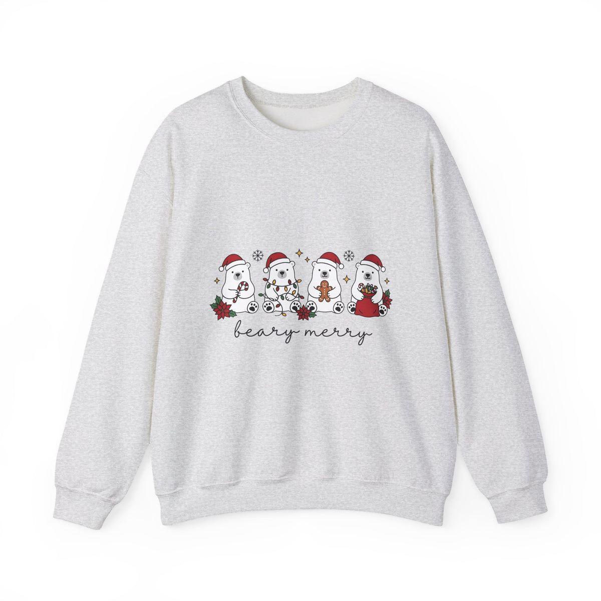 Polar Bear Pack Christmas Fauna Gift Playful Ursidae Xmas Fan Arctic Animal Wildlife Festive Sweatshirt