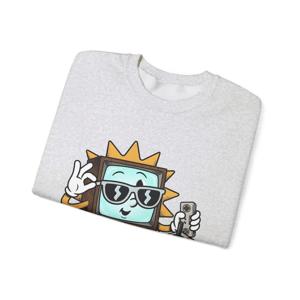 Vintage Tv Figure Sweatshirt Cute Console Gift Women Comic Sweatshirt Retro Tv Character Sweatshirt Adorable Fan Cartoon Sweatshirt Controller Graphic Classic