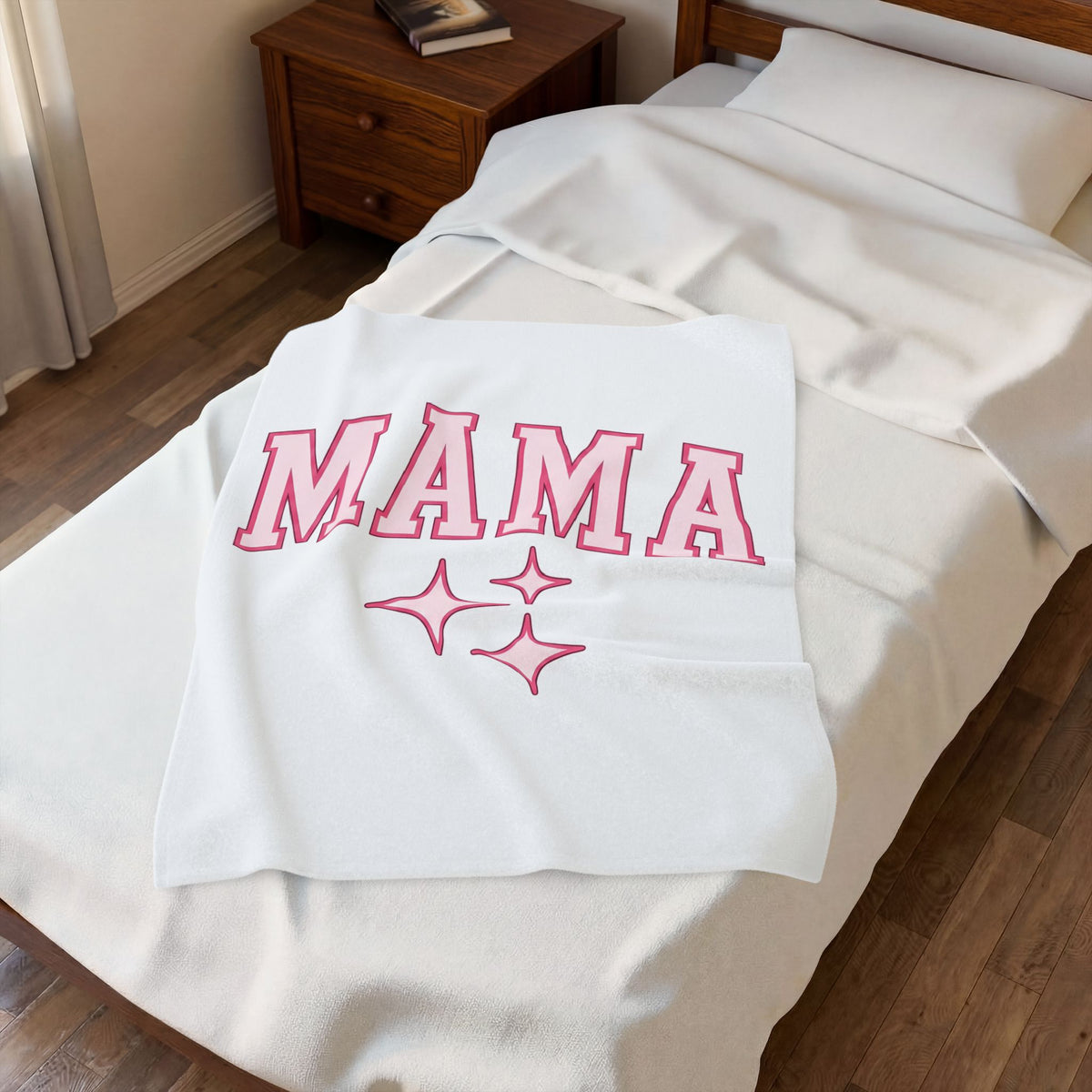 College Lettering Blanket Moms Household Gift Women Strong Blanket Typography Blanket Mother Enthusiast Bold Blanket Domestic Graphic Vintage Star