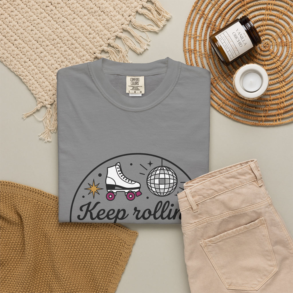 Roller Skate T-Shirt Roller Skating Sound Gift Women Hand Drawn T-Shirt Skateboard T-Shirt Roller Derby Enthusiast Illustrated T-Shirt Audio