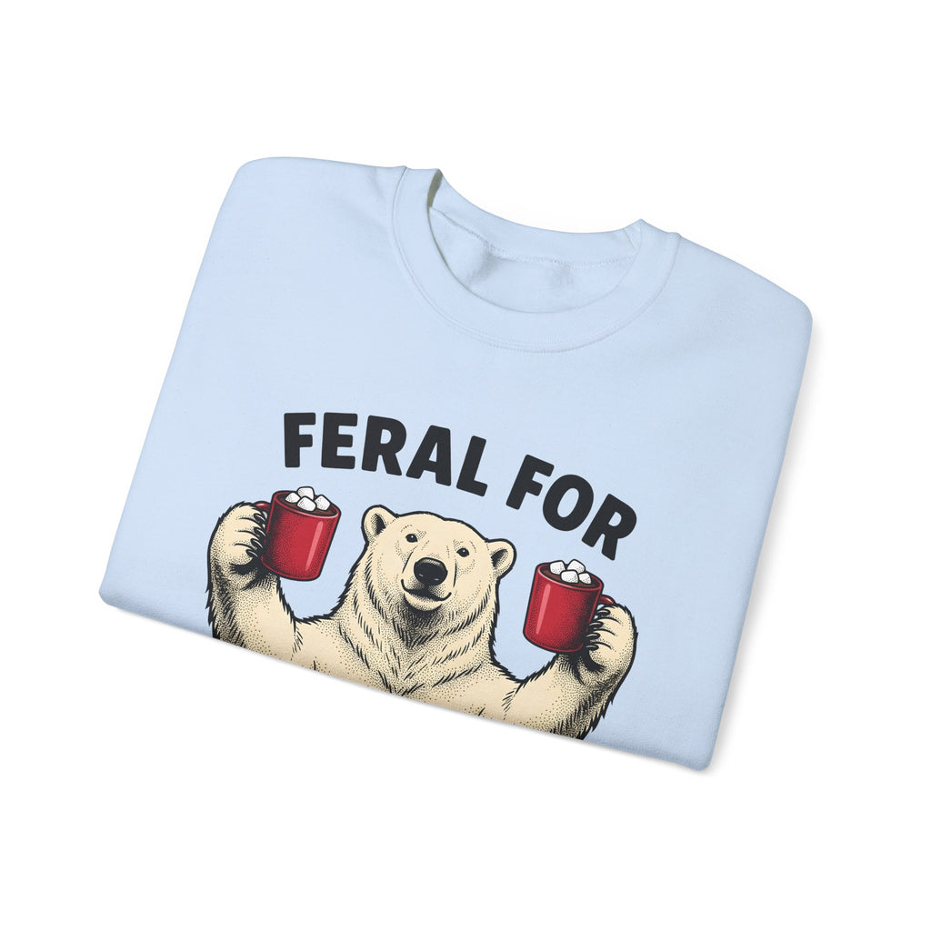 White Bear Holiday Frost Gift Rustic Polar Bear Christmas Fan Winter Cartoon Tea Mug Sweatshirt