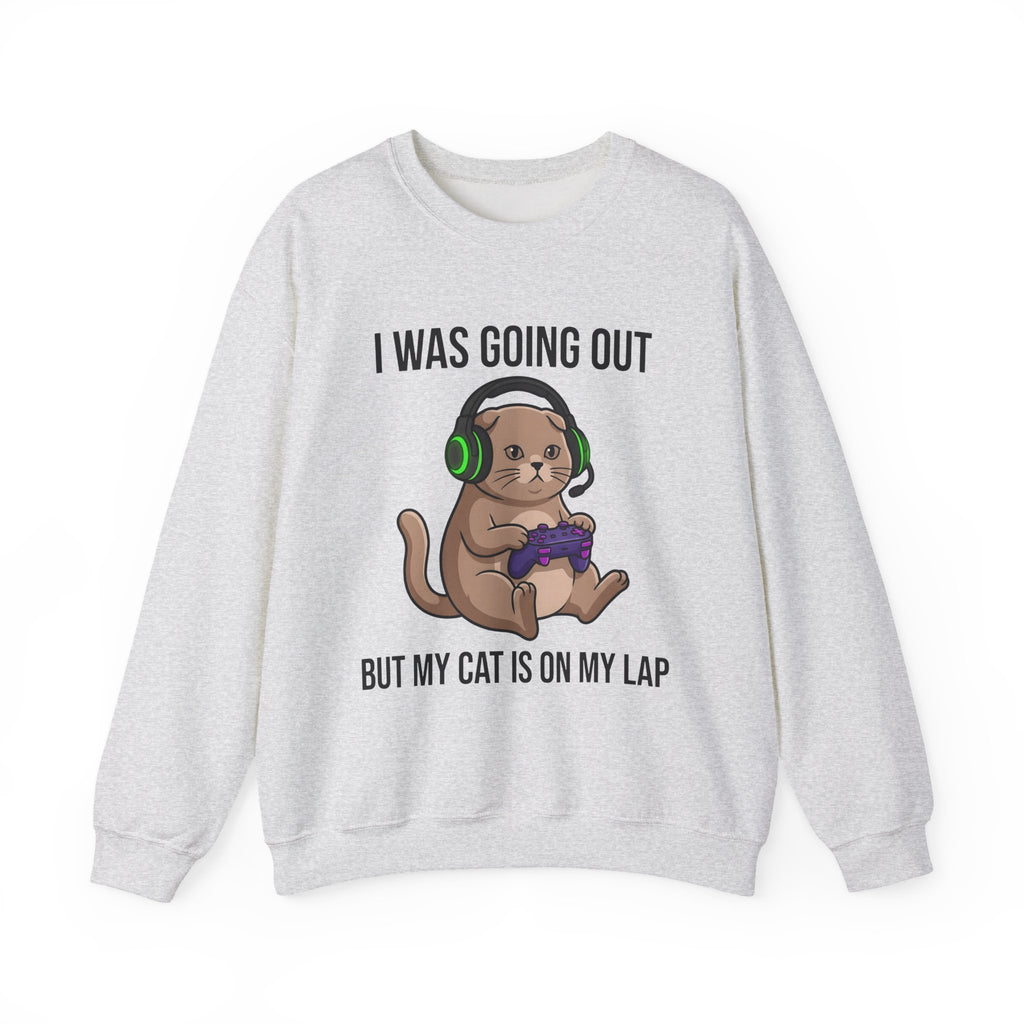 Gamer Cat Sweatshirt Cat Gaming Gift Women Cartoon Sweatshirt Kitty Sweatshirt Feline Fan Comic Sweatshirt Gamer Graphic Kawaii Headset Sweatshirt