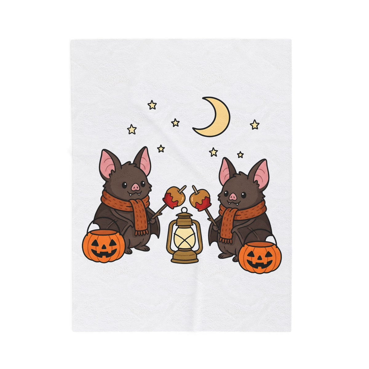 Bat Drawing Blanket Halloween Creatures Gift Women Charming Blanket Bat Blanket Spooky Fan Cartoon Blanket Monster Graphic Animated Gourd Blanket