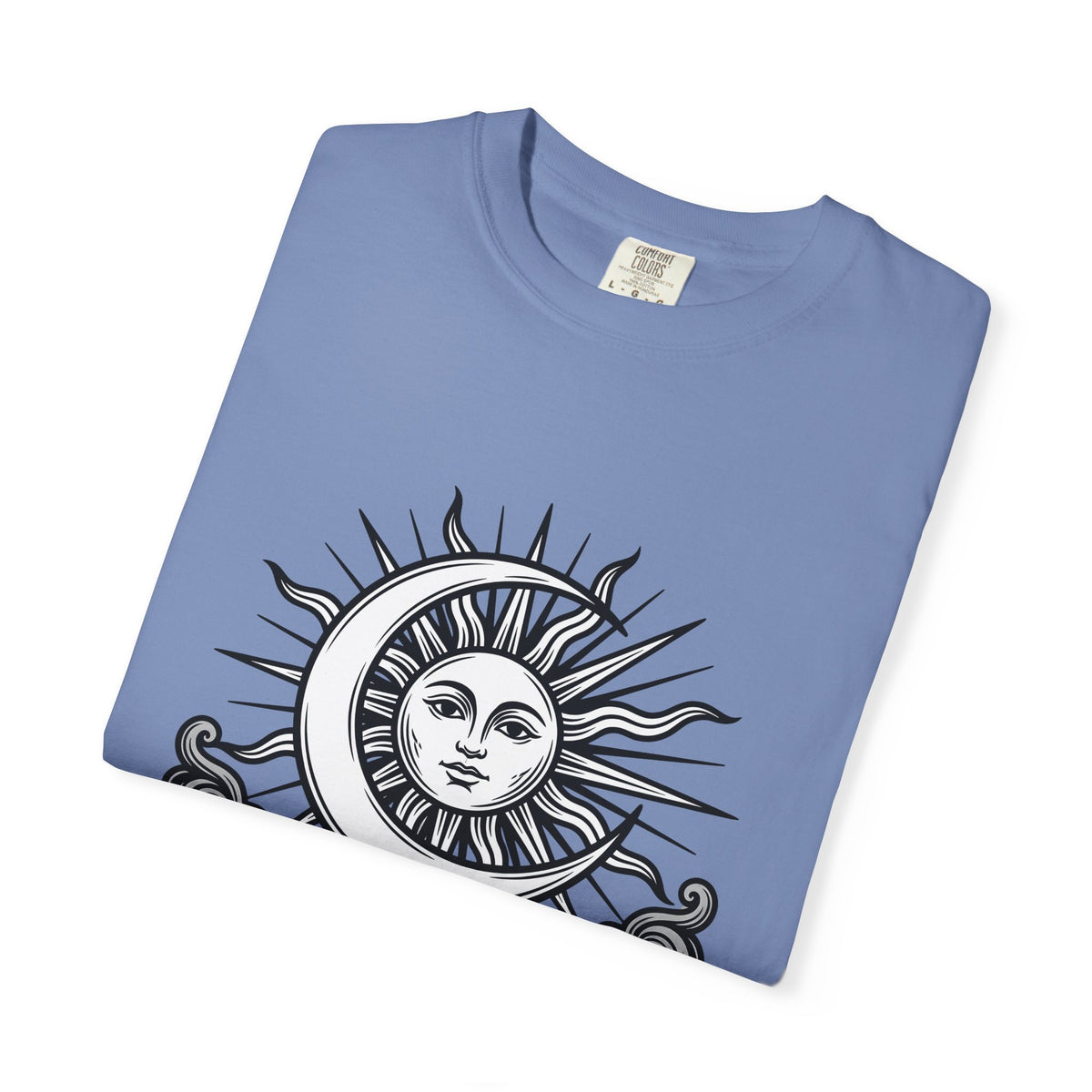 Sun Moon Boho Chic Astrology Gift Sketch Celestial Body Bohemian Enthusiast Drawing Astrology T-Shirt