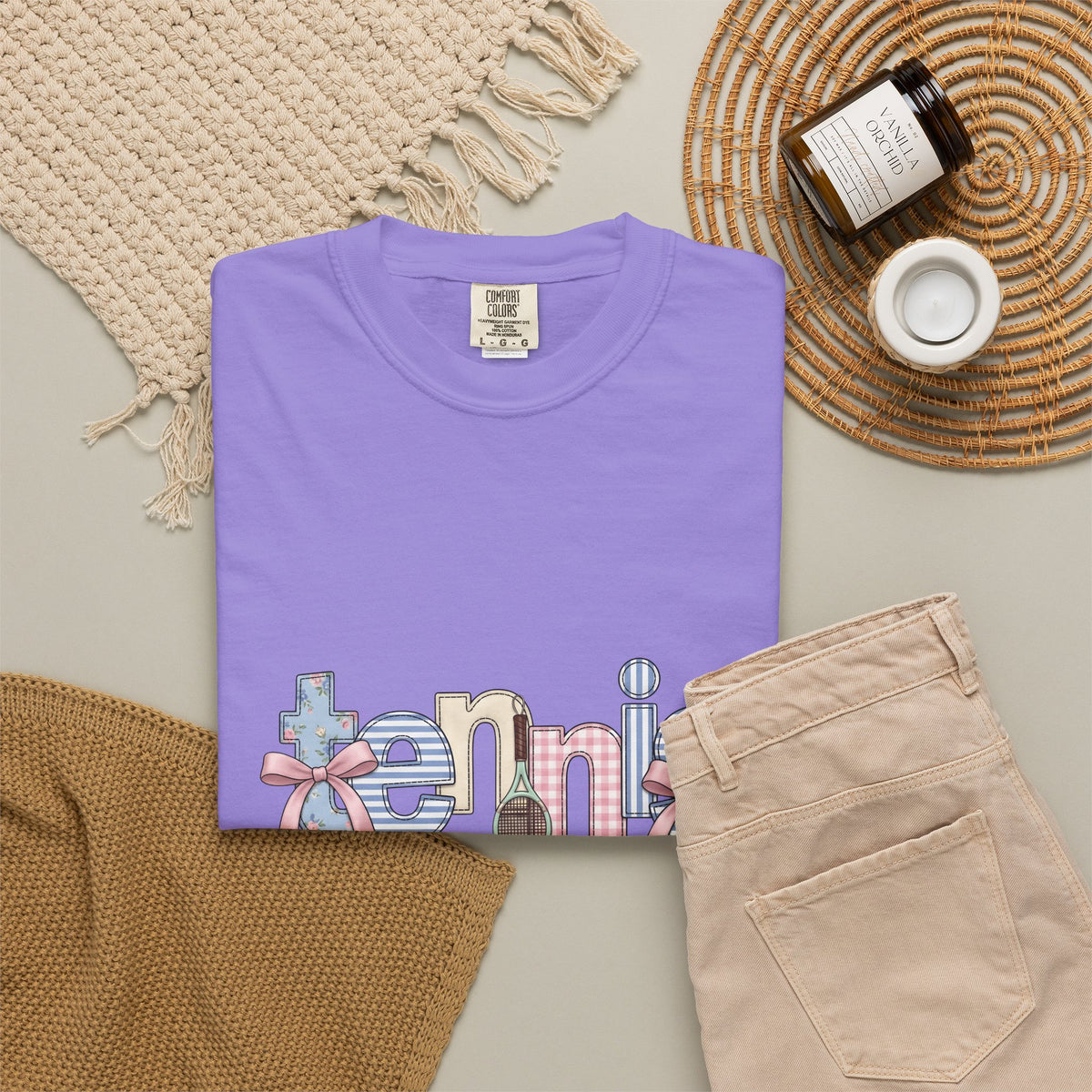 Tennis Racket T-Shirt Tennis Mom Sports Gift Women Cute T-Shirt Racquet T-Shirt Tennis Enthusiast Kawaii T-Shirt Athletic Graphic Retro Pink Bow