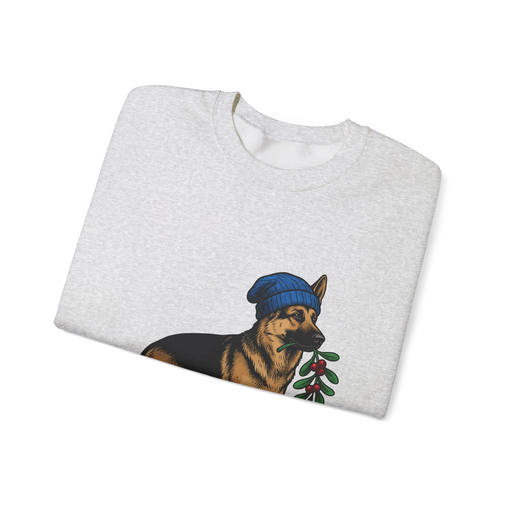 German Shepherd Puppy Sweatshirt Dog Holidays Gift Women Hand Drawn Sweatshirt Alsatian Sweatshirt Dog Fan Illustrated Graphic Sweatshirt Line Art Festive