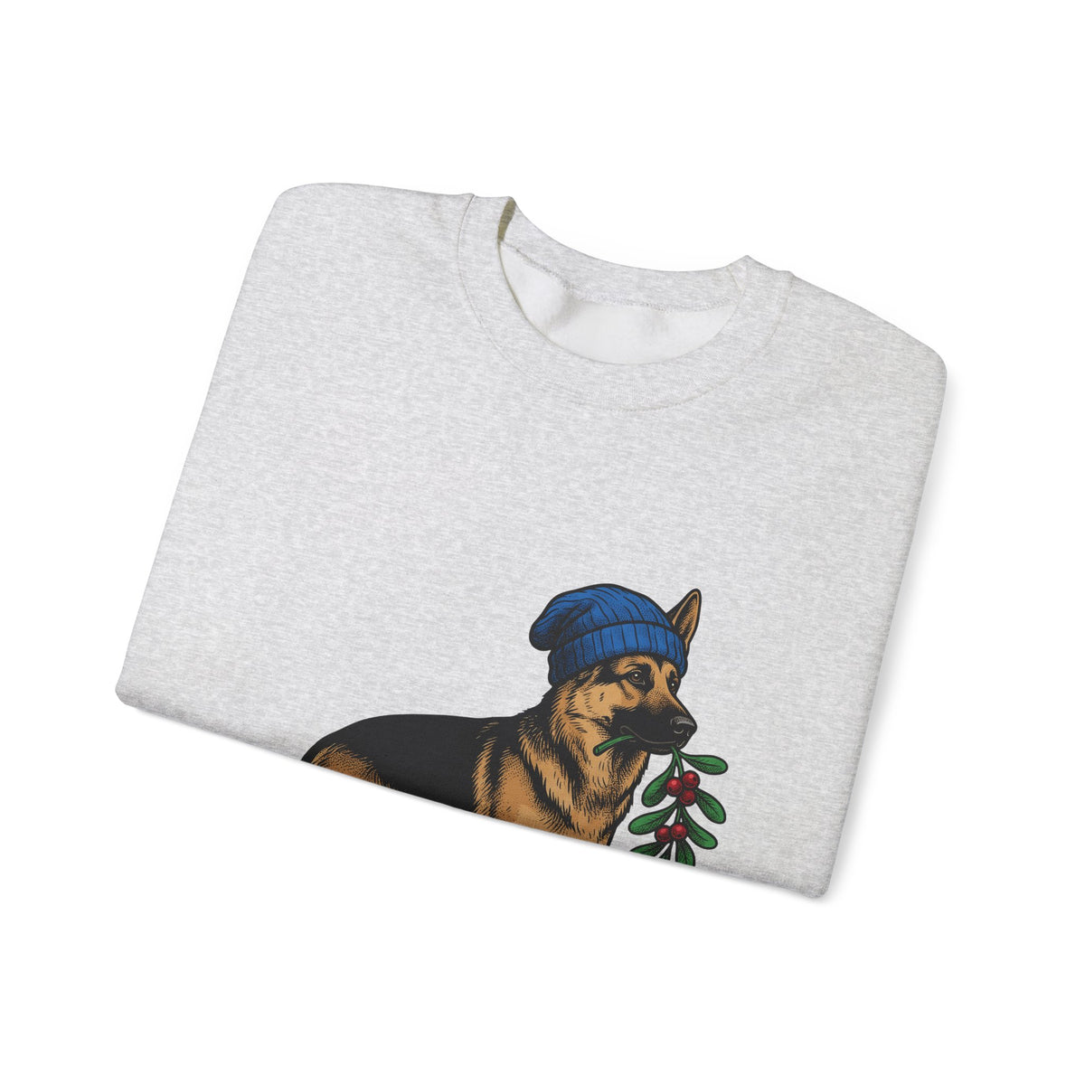 German Shepherd Puppy Sweatshirt Dog Holidays Gift Women Hand Drawn Sweatshirt Alsatian Sweatshirt Dog Fan Illustrated Graphic Sweatshirt Line Art Festive