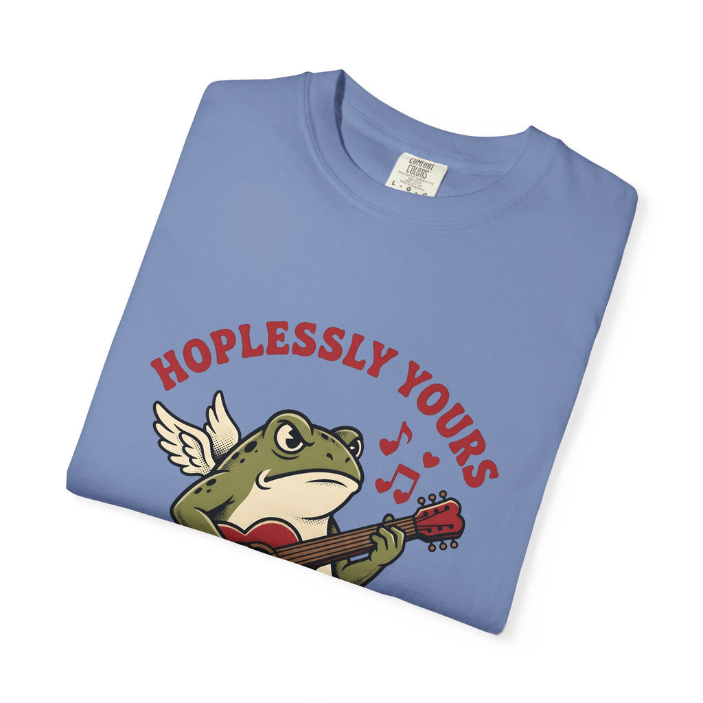 Wings Frog Guitar T-Shirt St. Valentine's Day Pets Gift Women Sketch T-Shirt Guitarist T-Shirt Valentine Fan Doodle T-Shirt Animal Graphic Old