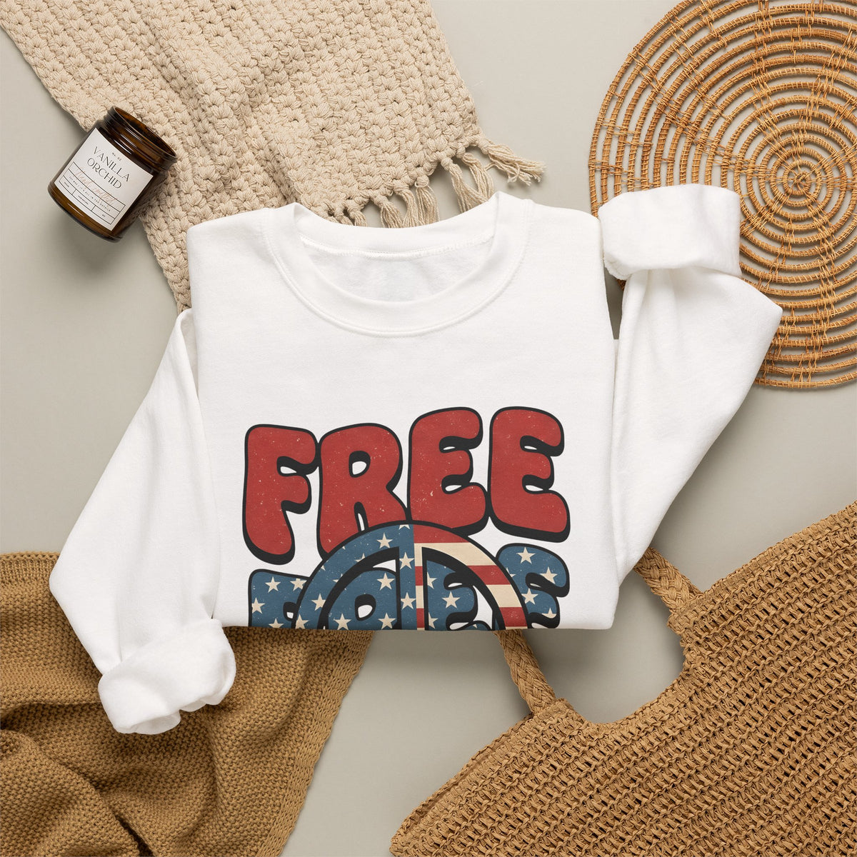 Peace Sign Sweatshirt 4th Of July Independence Gift Women Nostalgic Sweatshirt Peace Symbol Sweatshirt Patriot Fan Retro Sweatshirt Liberty Graphic Classic