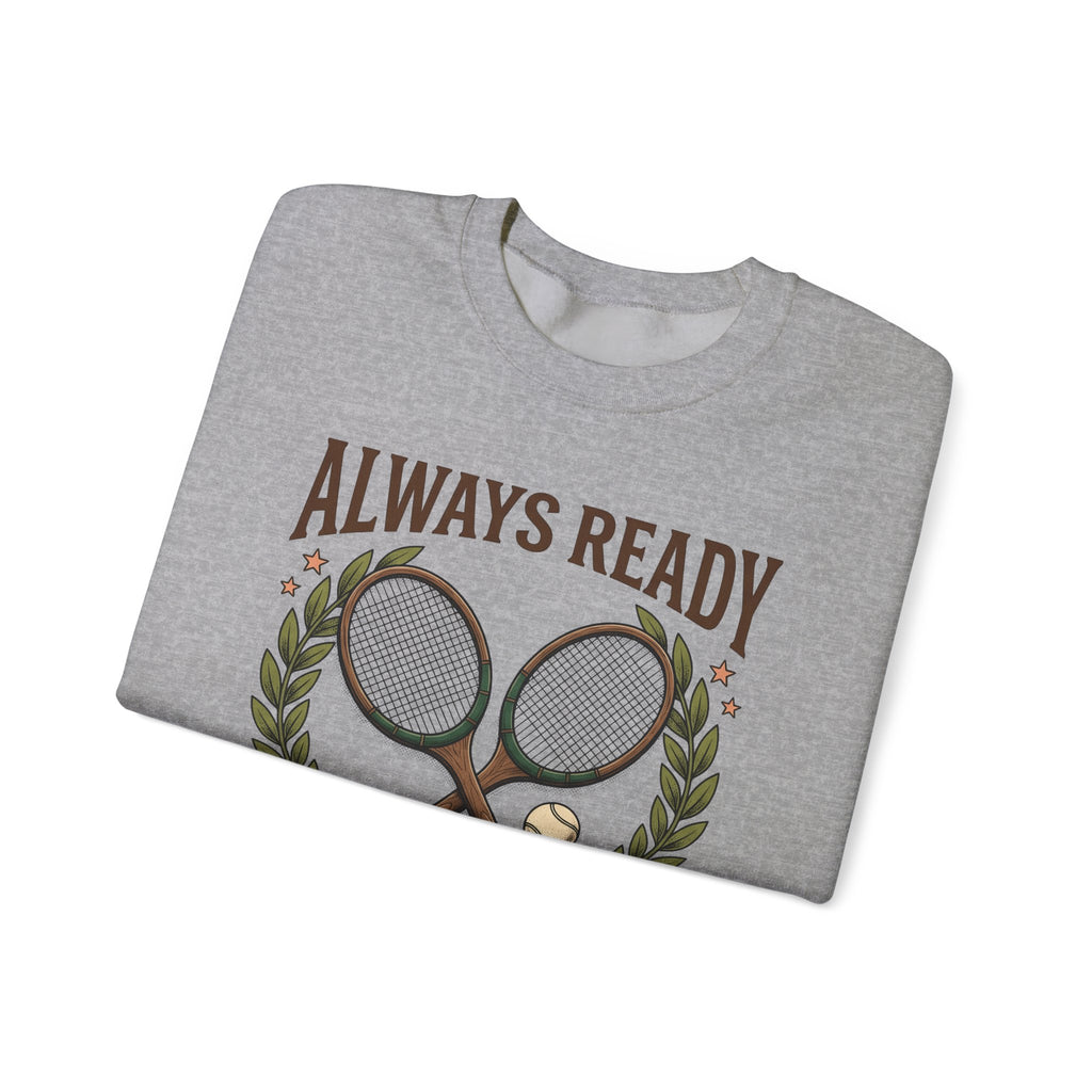 Tennis Rackets Sweatshirt Tennis Fitness Gift Women Vintage Sweatshirt Racket Sweatshirt Tennis Enthusiast Retro Sweatshirt Workout Graphic Hand Drawn Laurel