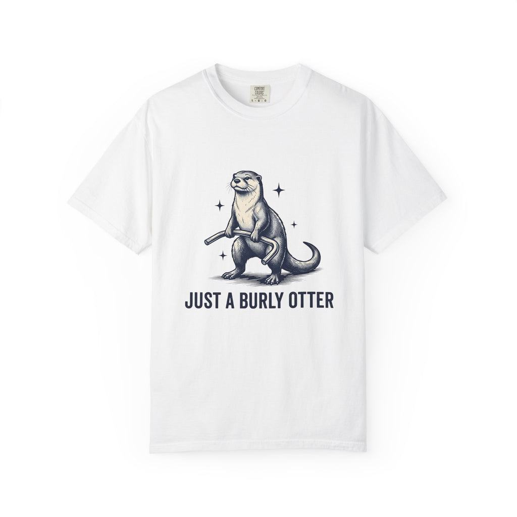 Strong Otter T-Shirt Funny Animal Gift Women Vintage T-Shirt Otter T-Shirt Humor Fan Retro T-Shirt Wildlife Graphic Hand Drawn Stars T-Shirt