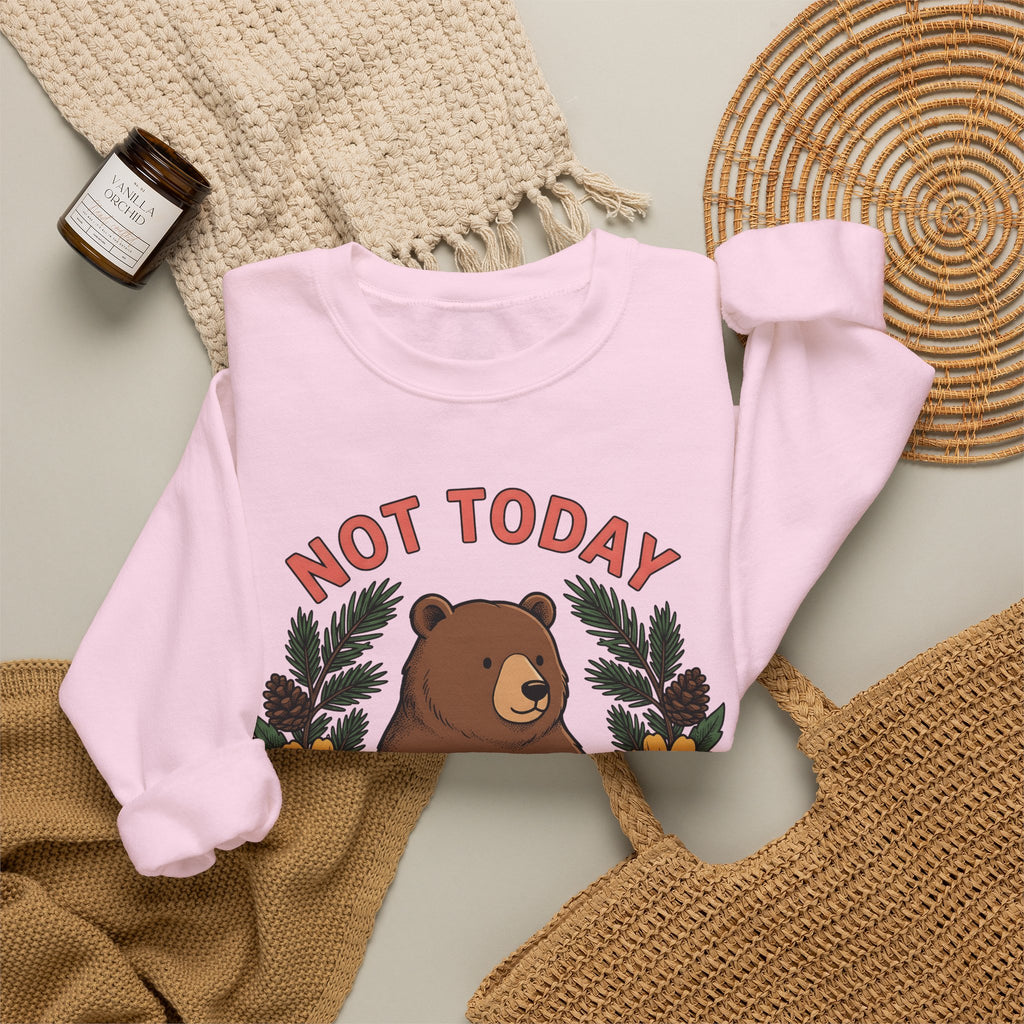 Bear Drink Sweatshirt Sweatshirt Funny Beasts Gift Women Comic Art Sweatshirt Sweatshirt Sweatshirt Humor Fan Cartoon Sweatshirt Creature Graphic Classic Flower Wreath