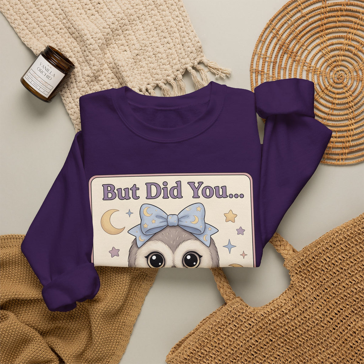 Owl Bow Sweatshirt Teachers School Gift Women Kawaii Sweatshirt Owl Sweatshirt Educator Enthusiast Cute Sweatshirt Classroom Graphic Pastel Laptop Sweatshirt