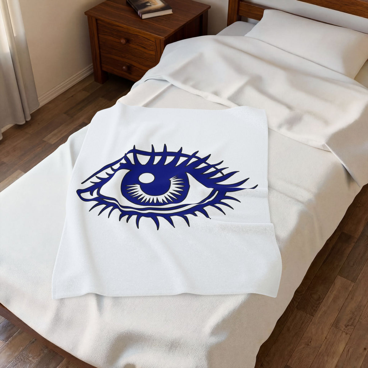 Spiritual Eye Blanket Mystical Earthy Gift Women Doodle Blanket Third Eye Blanket Spirituality Enthusiast Hand Drawn Blanket Bohemian Graphic