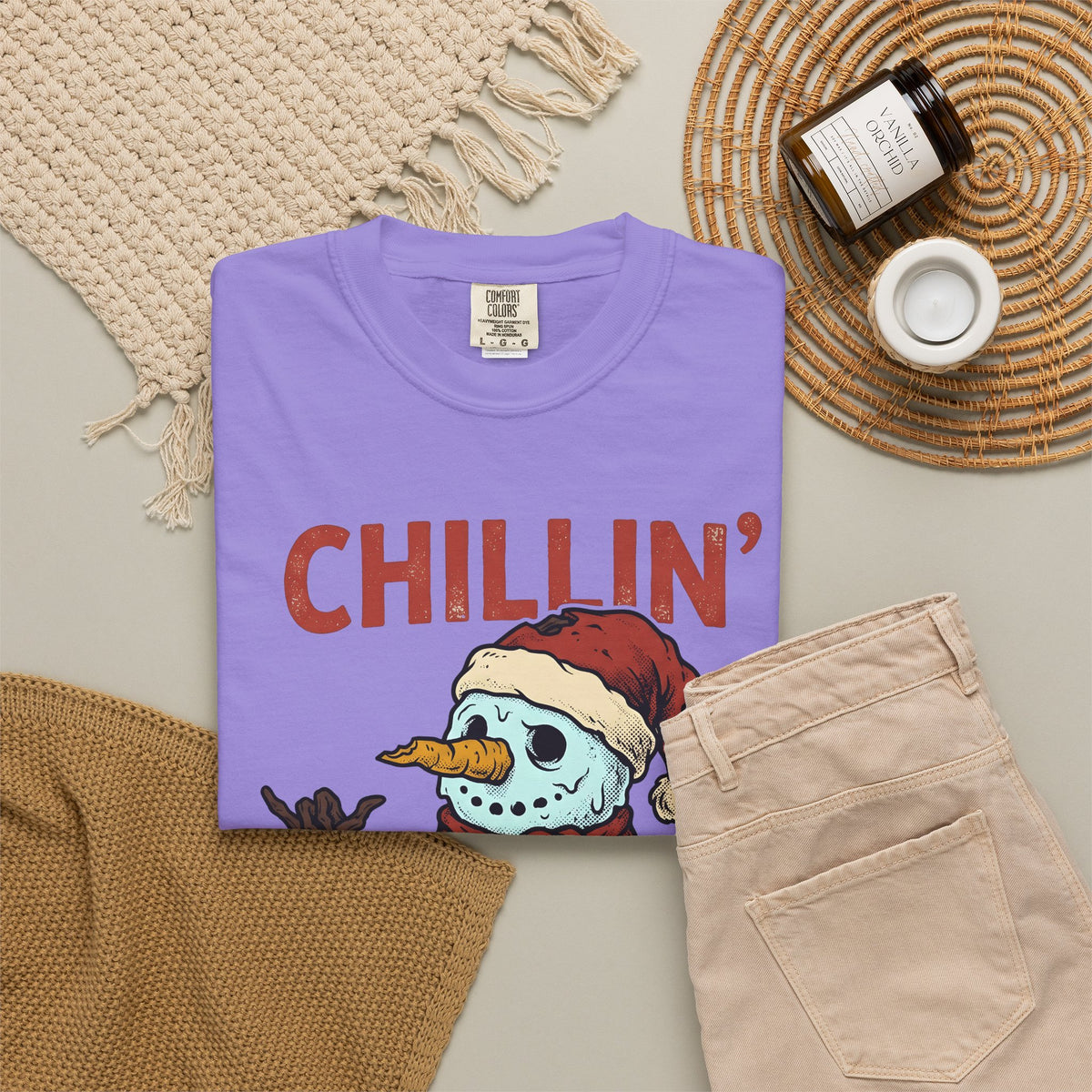Skull Snowman T-Shirt Christmas Cold Gift Women Comic T-Shirt Skeleton Snowman T-Shirt Xmas Fan Cartoon T-Shirt Frosty Graphic Retro Christmas Hat