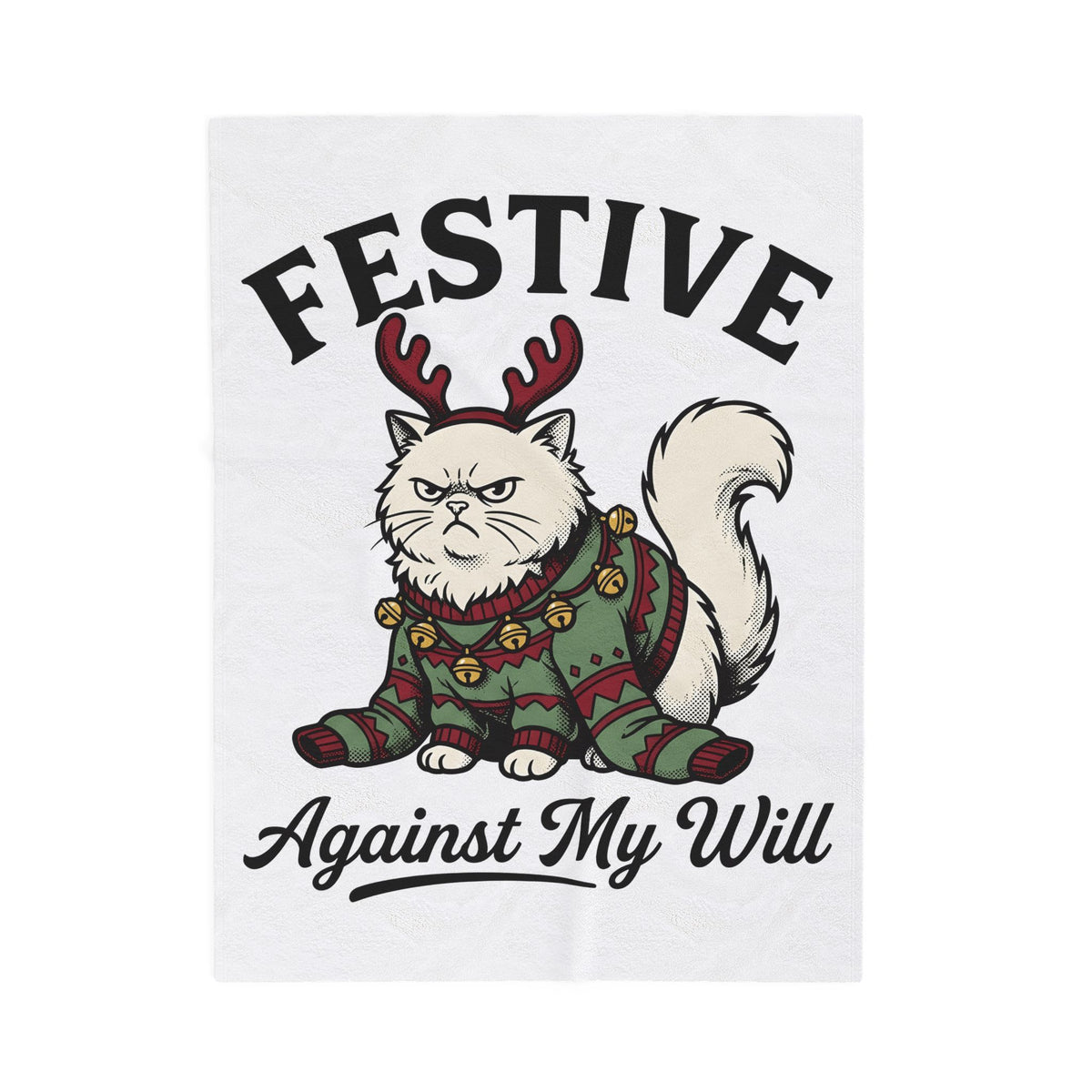Grumpy Cat Blanket Christmas Pets Gift Women Cartoon Blanket Grumpyt Cat Blanket Xmas Fan Feline Graphic Blanket Vintage Antlers Blanket