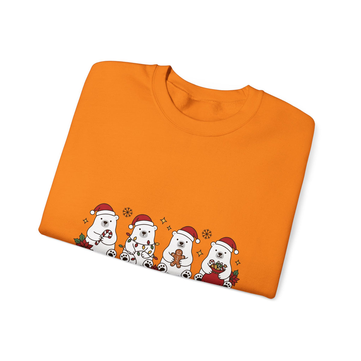 Polar Bear Pack Christmas Fauna Gift Playful Ursidae Xmas Fan Arctic Animal Wildlife Festive Sweatshirt