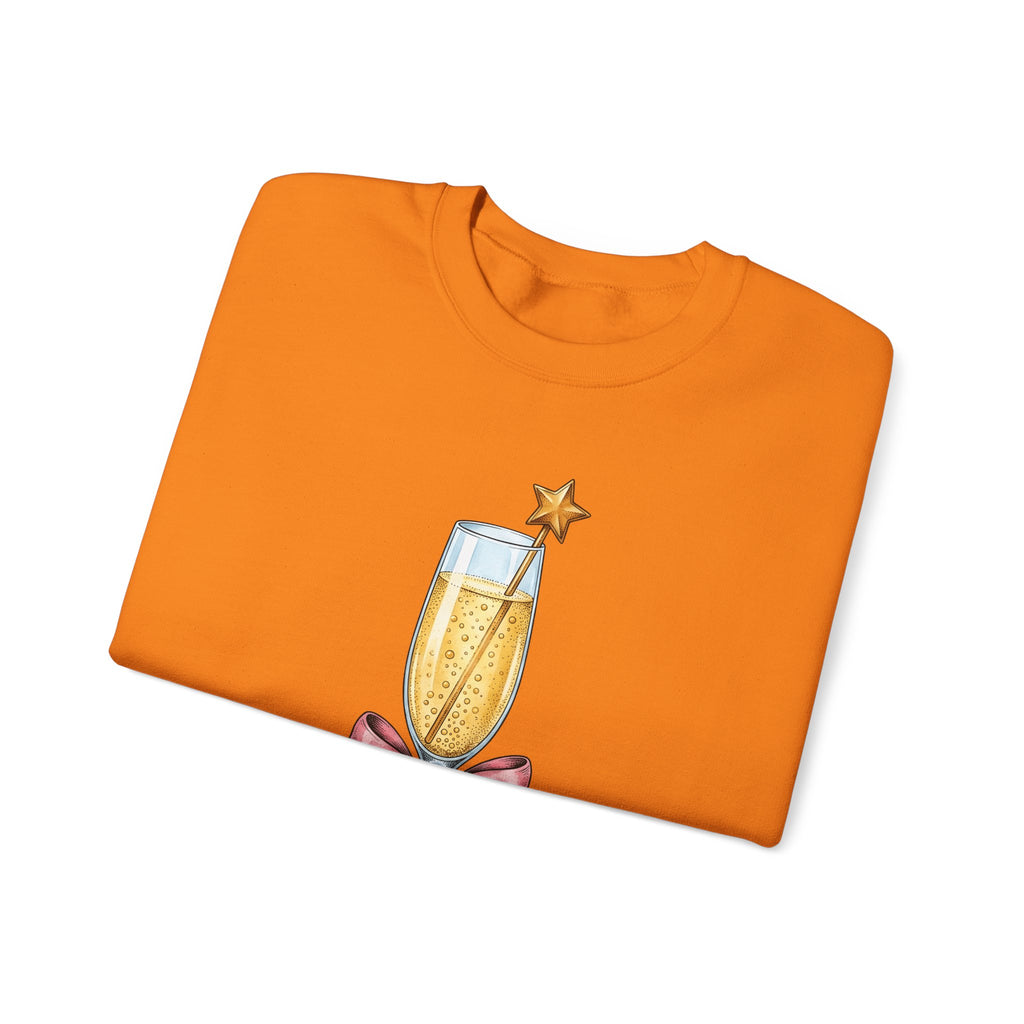 Flute Glass Holiday Occasion Gift Minimalist Glassware Christmas Fan Simple Celebration Sweatshirt