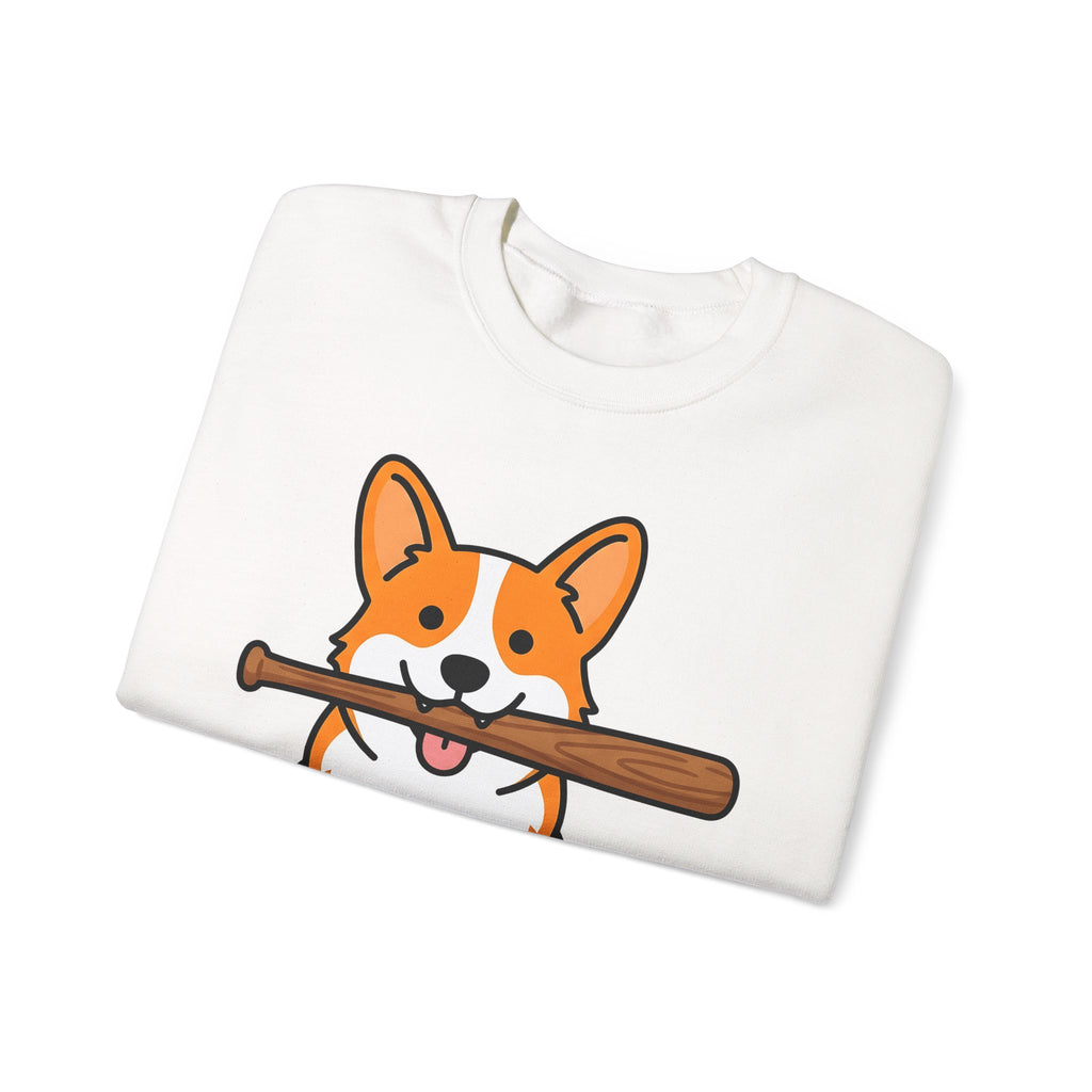 Corgi Pet Sweatshirt Dog Funny Gift Women Animation Sweatshirt Puppy Sweatshirt Dog Fan Cartoon Sweatshirt Humor Graphic Manga Bat Ball Sweatshirt