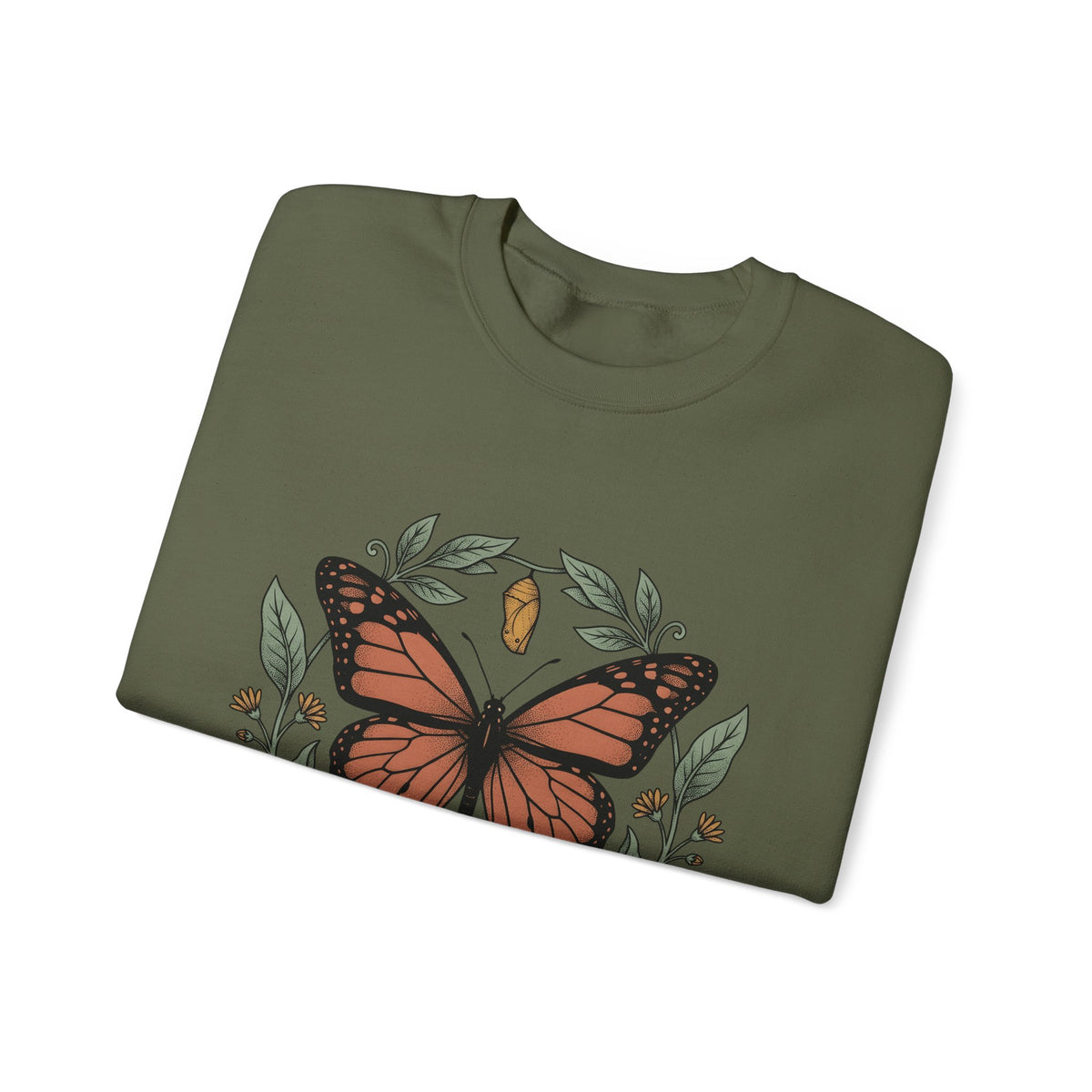 Monarch Moth Butterfly Outdoors Gift Floral Moth Butterfly Fan Botanical Nature Retro Meadow Sweatshirt