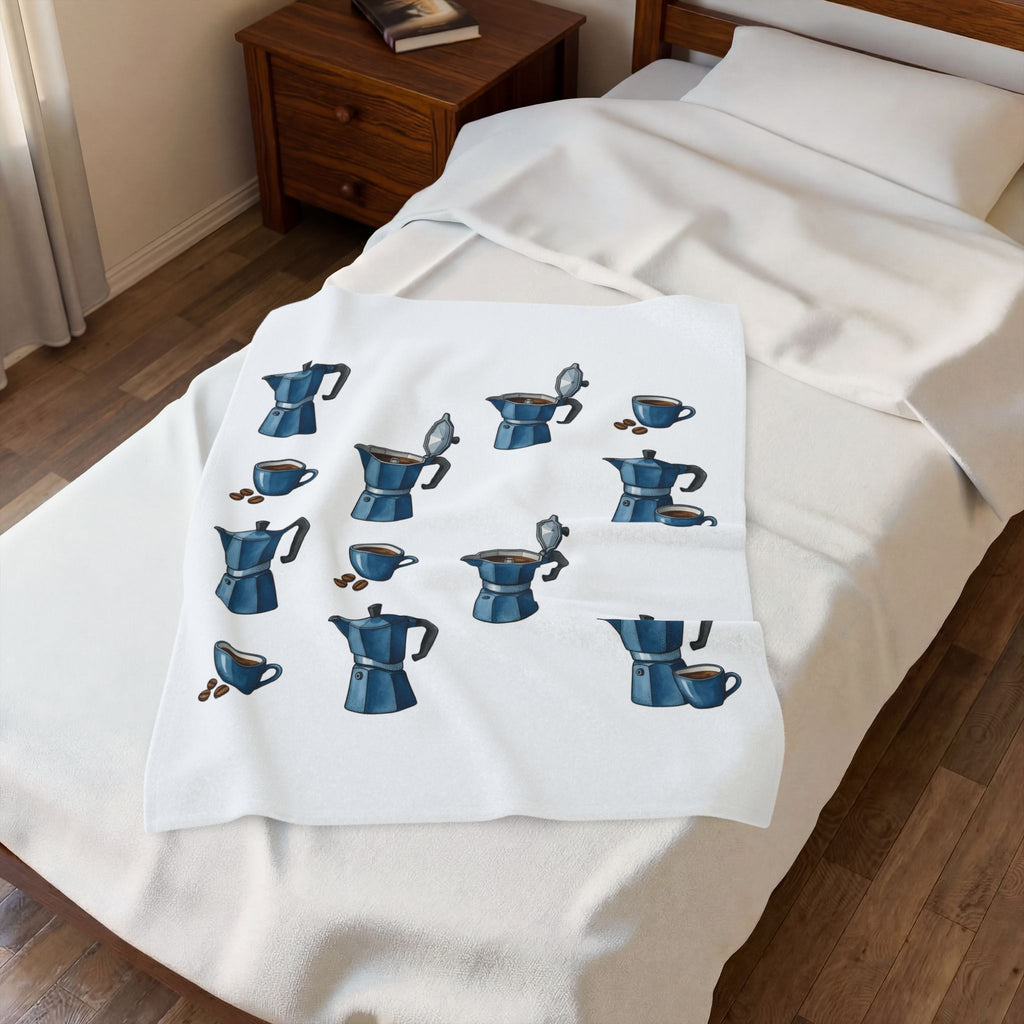 Espresso Maker Coffee Blanket Coffee Cookware Gift Women Paint Blanket Coffee Machine Blanket Coffee Fan Artistic Blanket Kitchenware Graphic